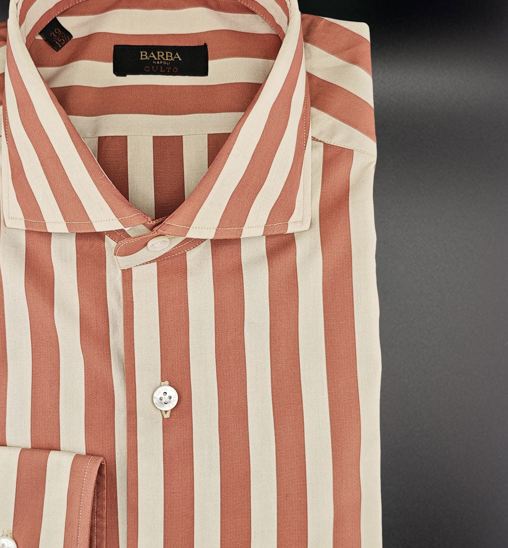 Camicia Barba uomo K1U13P01821102 rosso beige<BR/><BR/> K1U13P01821102 1102 RIGA BARBA
