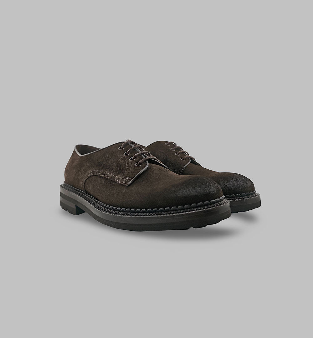 Derby Green George uomo 9019 testa di moro 9019 F. ROCCIA GREEN GEORGE