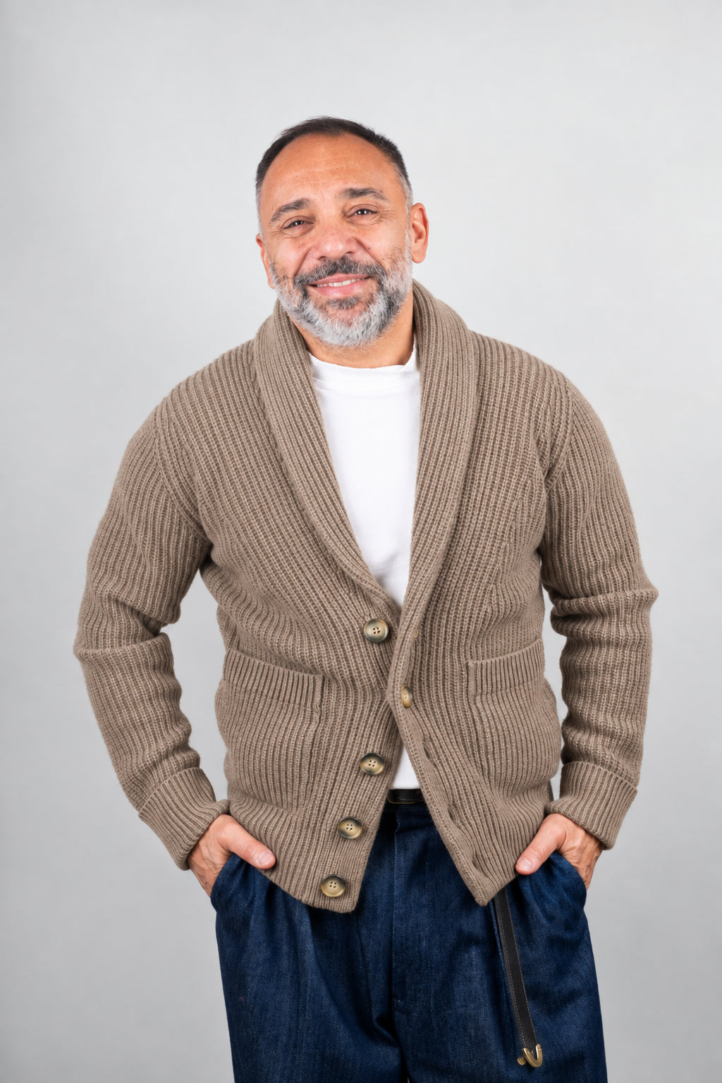 Cardigan Kangra uomo 4108 9902 corteccia 4108 9902 10 CORTECCIA KANGRA