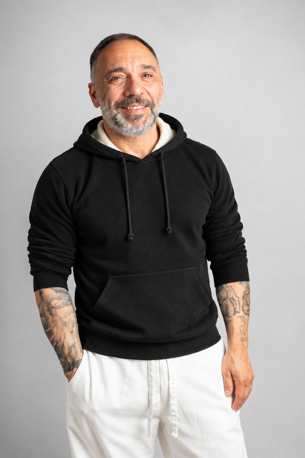 Maglia Officine uomo Felpa nera FELPA 311 NERO OFFICINE