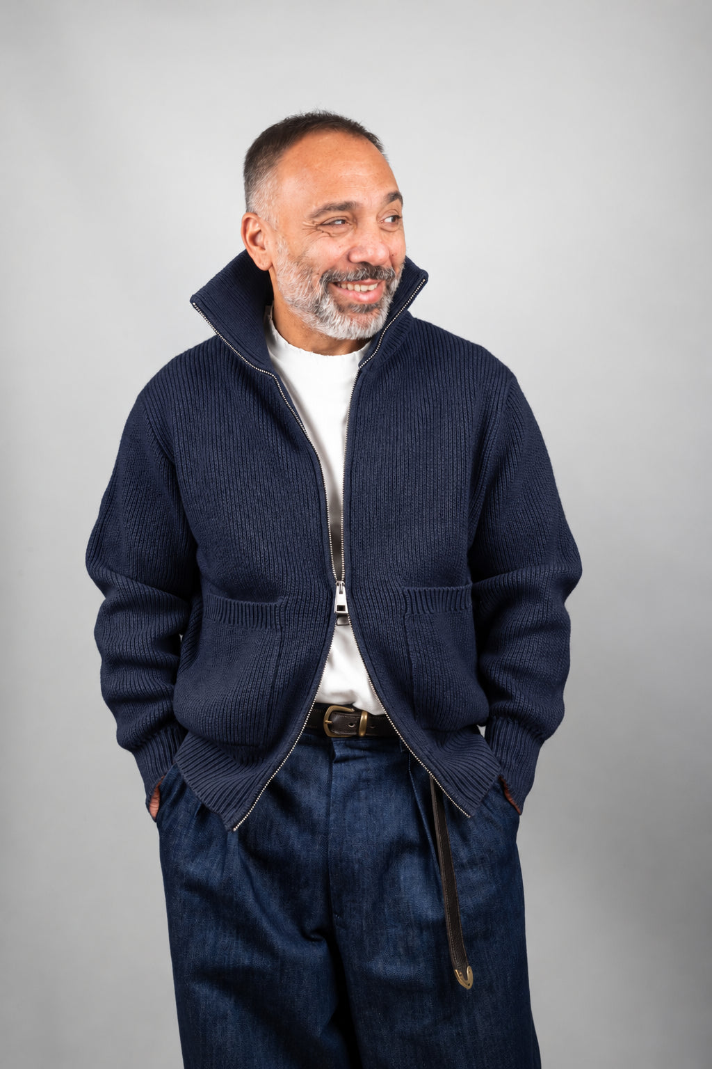 Bomber Officine uomo Full zip blu navy FULL ZIP NAVY OFFICINE