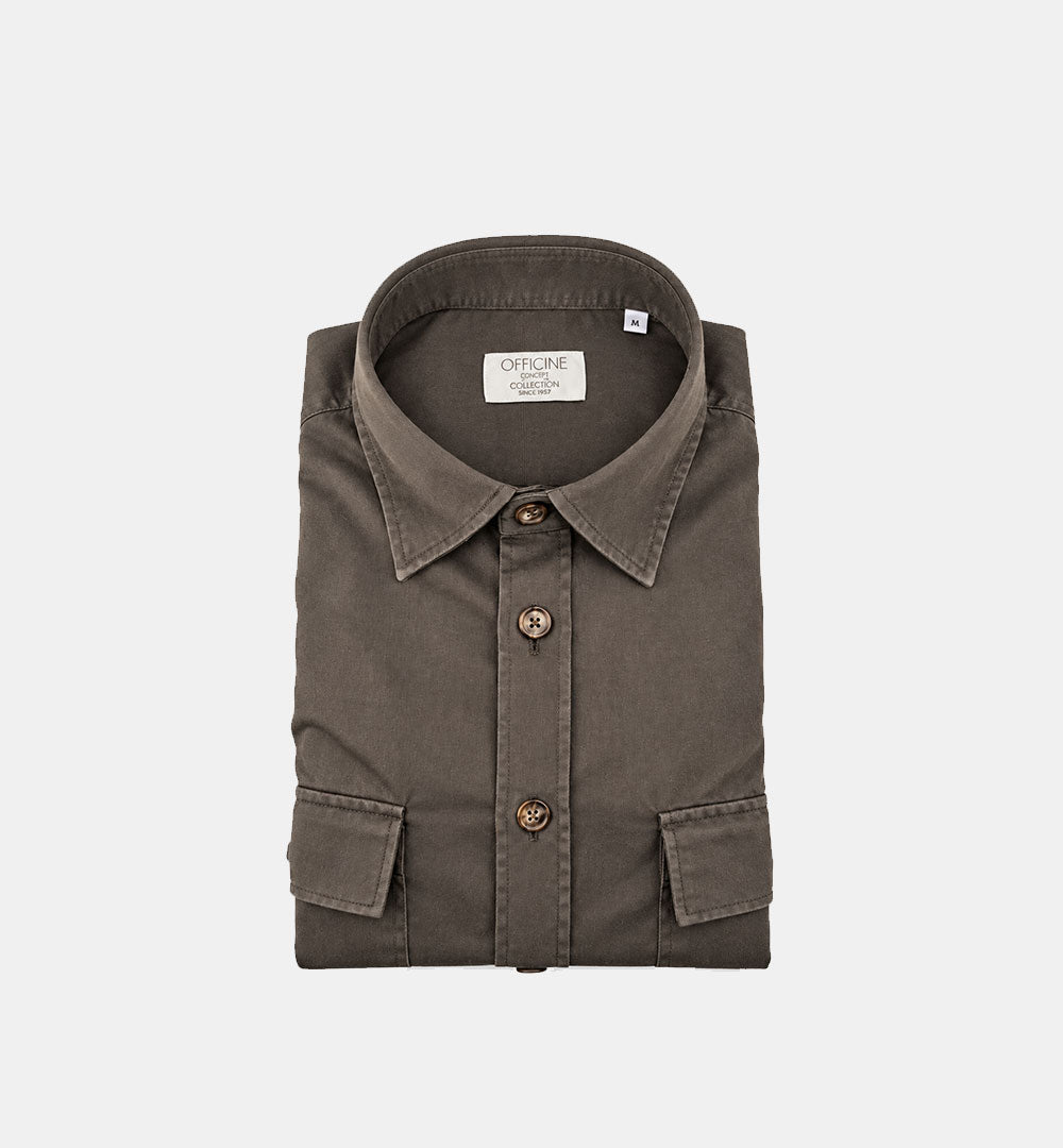Camicia OFFICINE uomo ODER 1379 OVER SEMIWIDE Moro ODER 1379 OVER SEMIWIDE 7 MORO OFFICINE