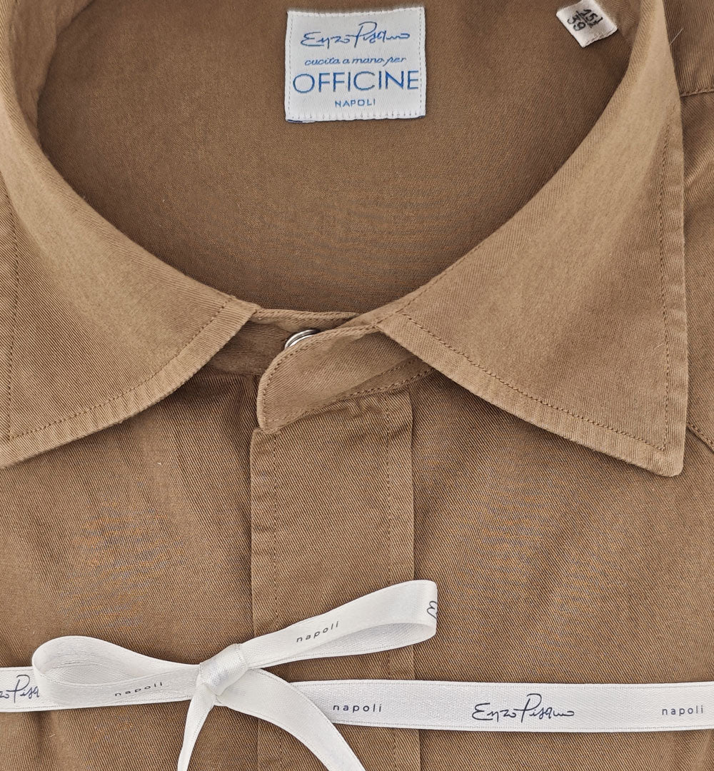Camicia ENZO PISANO uomo LUCA Tabacco LUCA TC03 TABACCO PISANO X OFFICINE