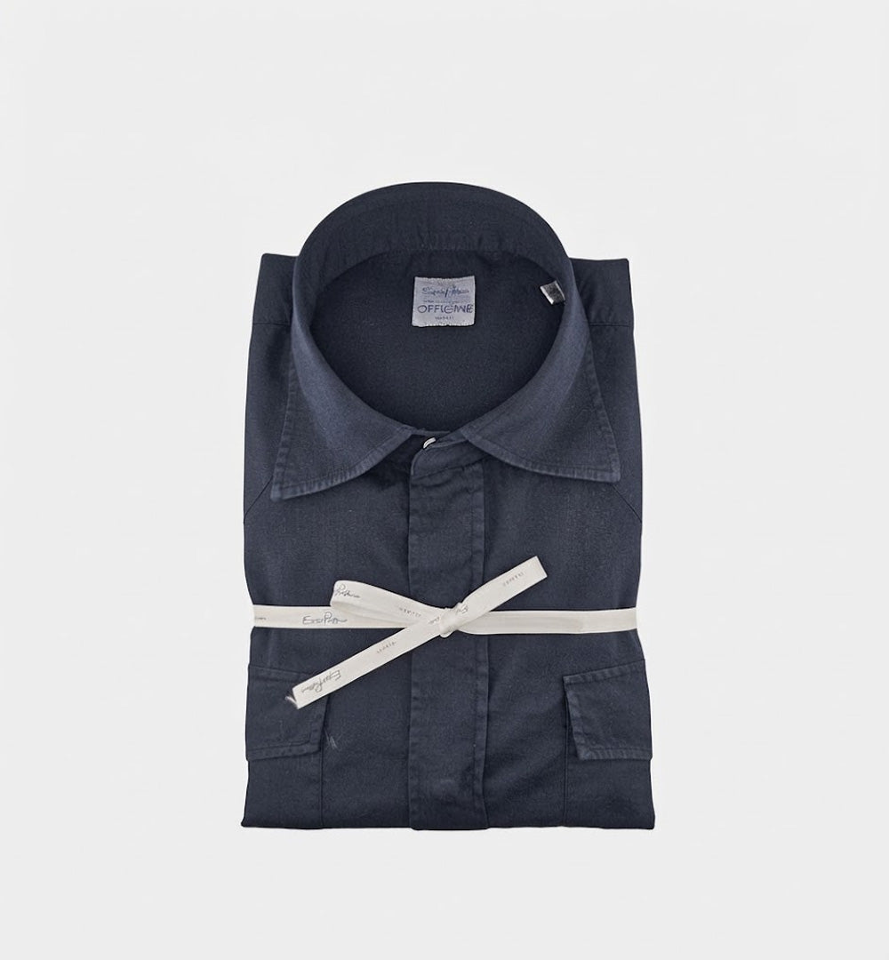 Camicia ENZO PISANO uomo LUCA Blu LUCA TC10 NAVY PISANO X OFFICINE