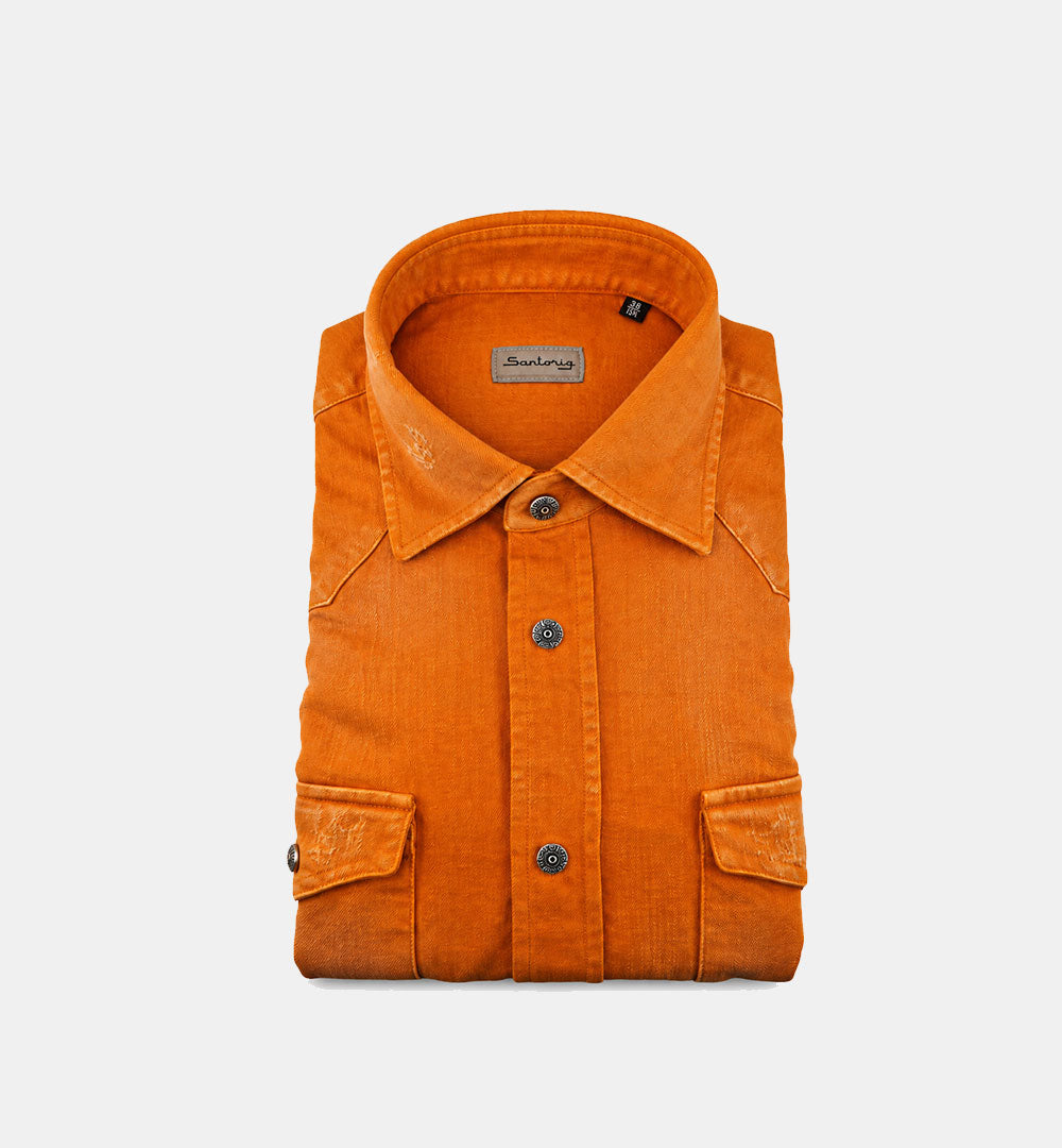 Camicia SARTORIO uomo SH4459 Arancio SH4459 27 ARANCIO SARTORIO