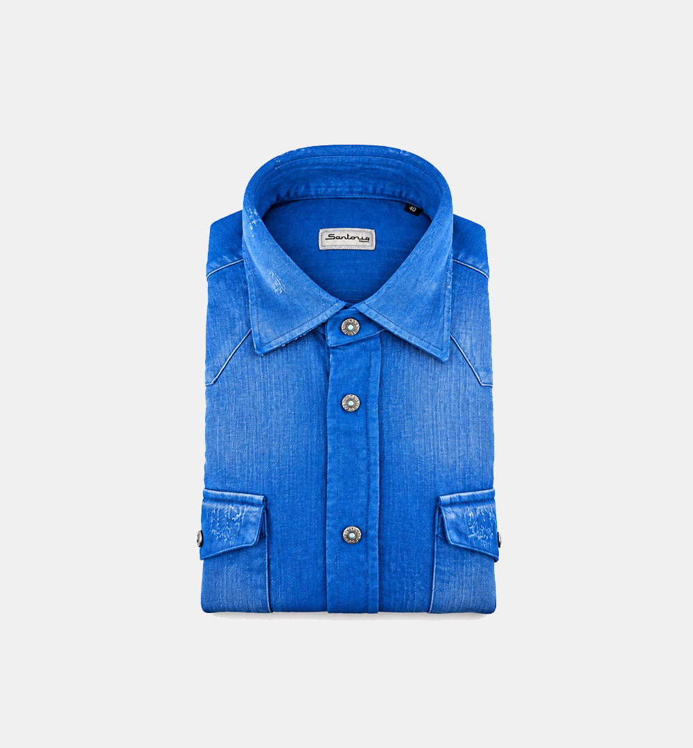 Camicia SARTORIO uomo SH4459 Blu<BR/> SH4459 31 ROYAL SARTORIO