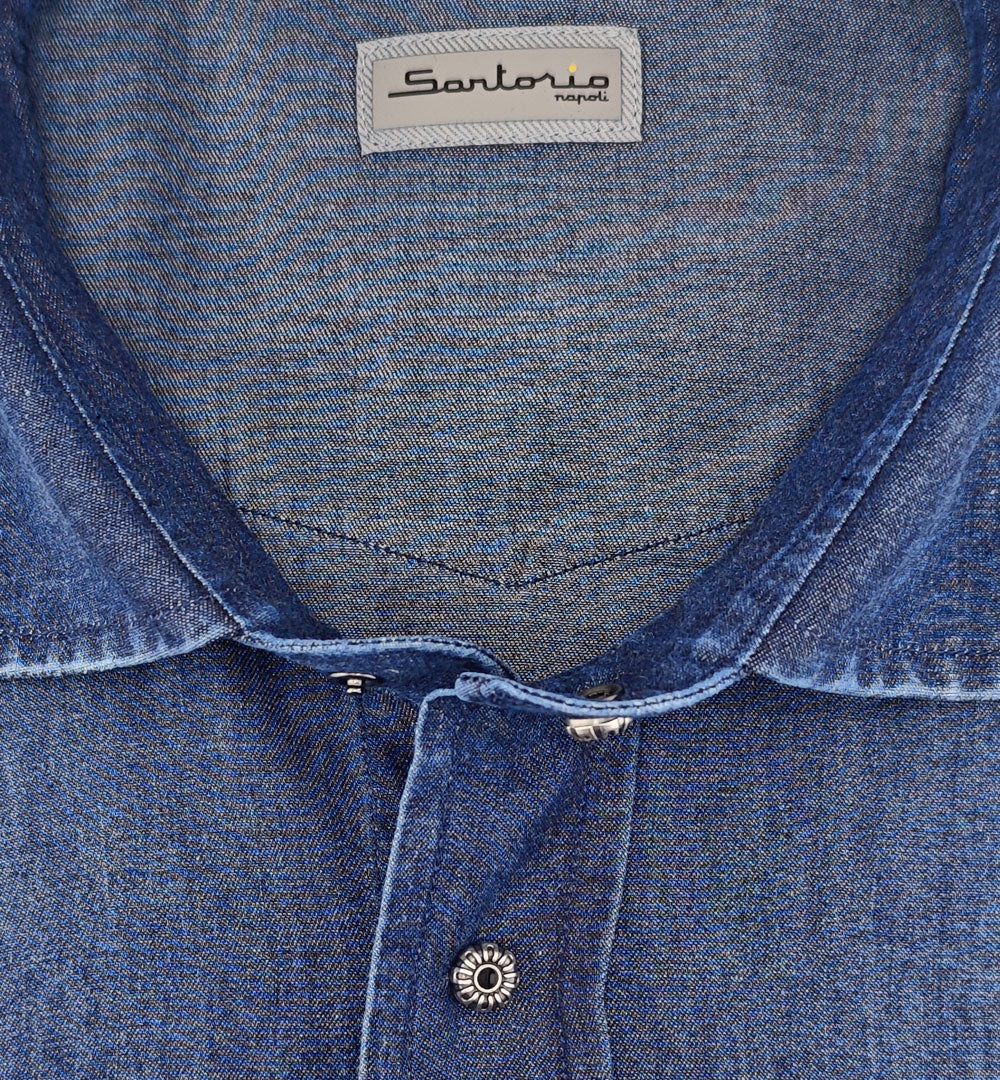 Camicia SARTORIO uomo SH47160 Denim scuro SH47160 1002 DENIM SARTORIO
