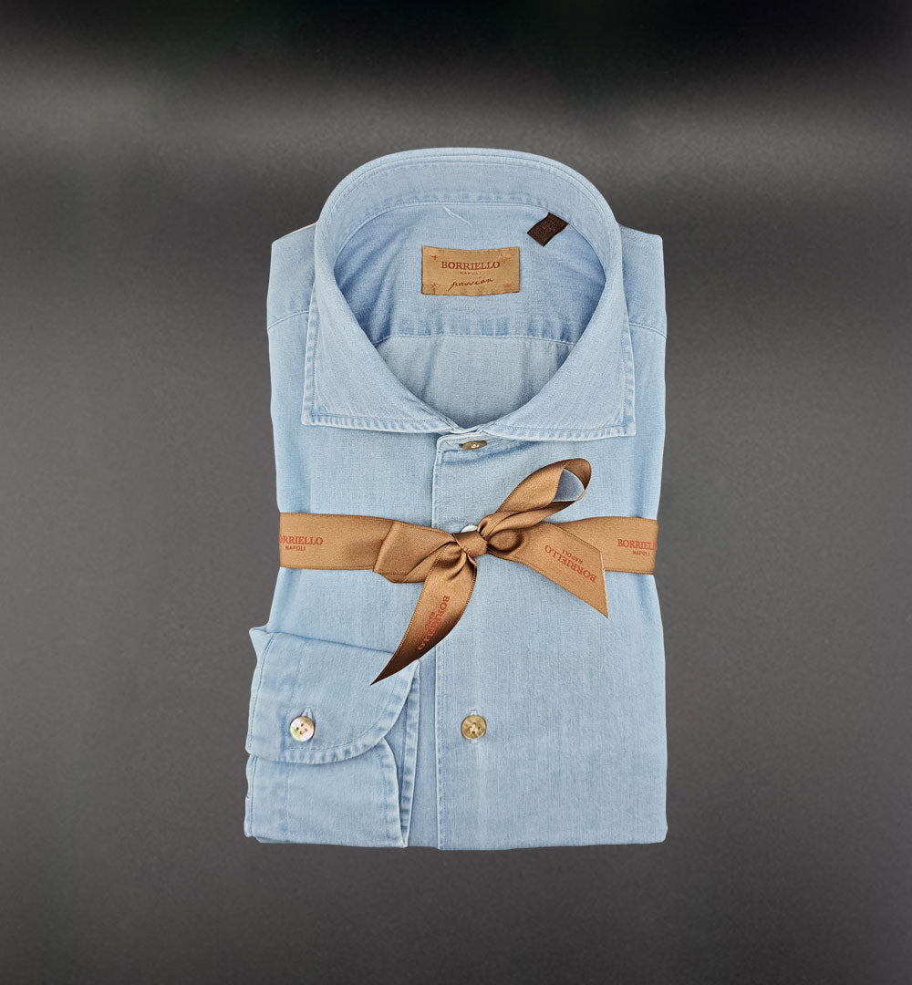 Camicia BORRIELLO uomo MARECHIARO Denim chiaro MARECHIARO 9095 3 BORRIELLO