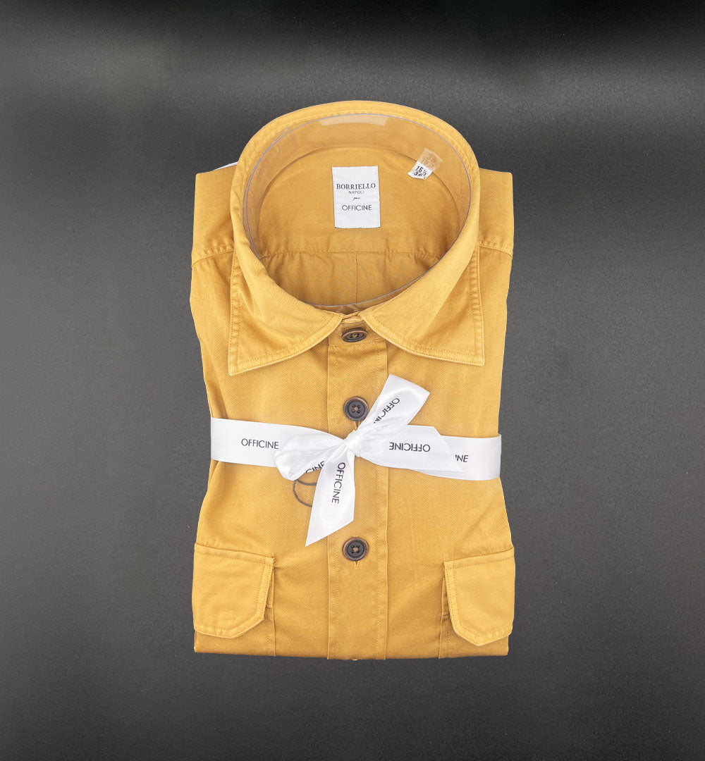 Camicia Borriello x Officine uomo 020028 ocra 020028 3 OCRA BORRIELLO