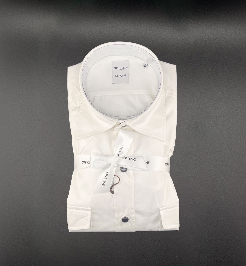 Camicia Borriello x Officine uomo 20028 bianca 20028 11 BIANCO BORRIELLO