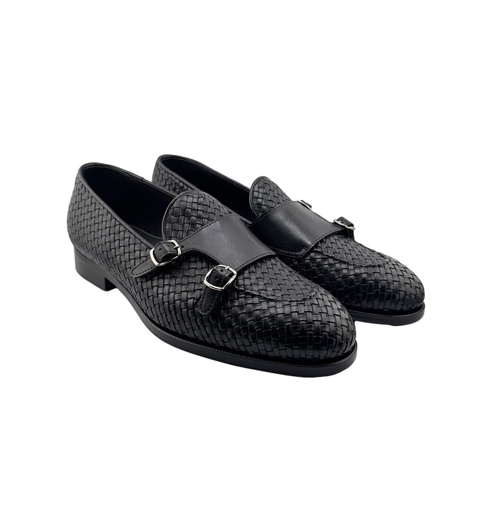 Doppia fibbia Crisci uomo 3406 Intreccio neri 3406 INTRECCIO FWDINFR CRISCI