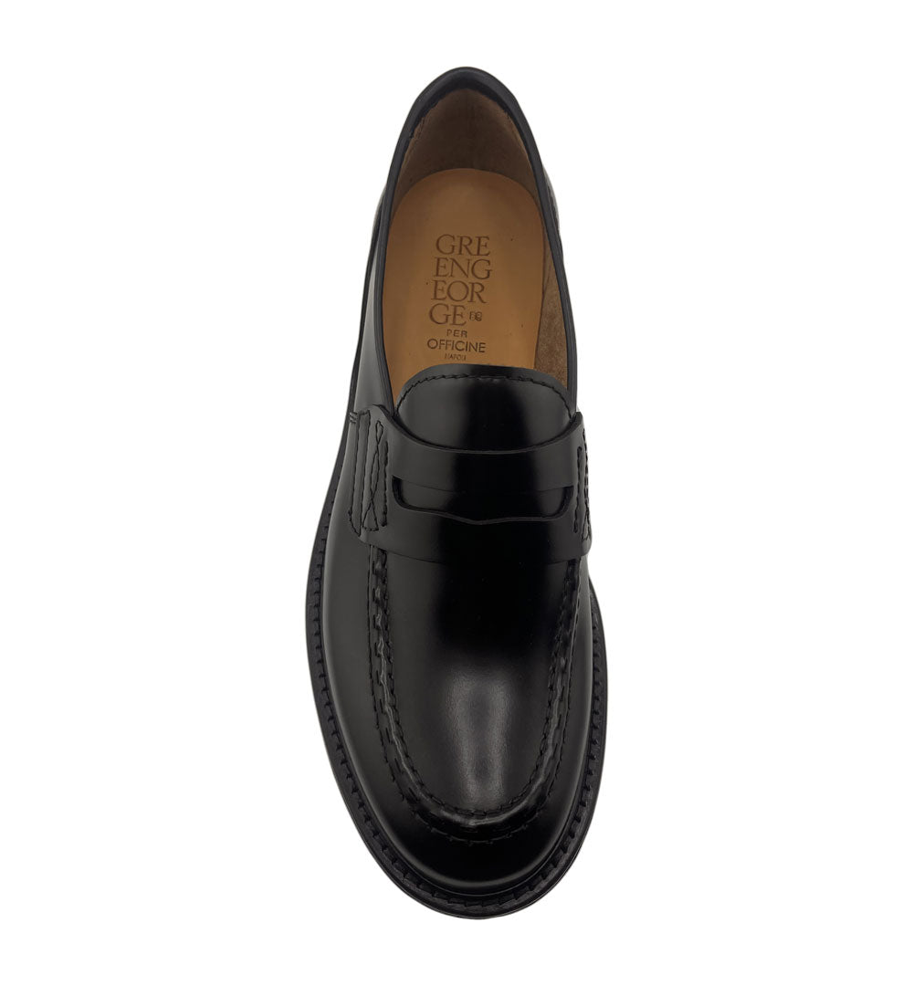Mocassino Green George uomo 7054 nero<BR/> 7054 PENNY.N GREEN GEORGE