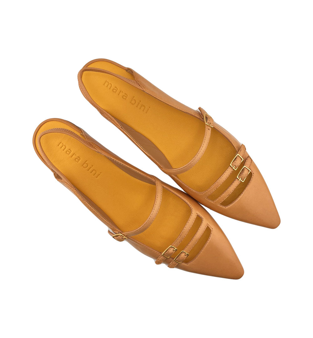 Ballerine Mara Bini donna U314 zafferano U314 FIBBIE.Z MARA BINI