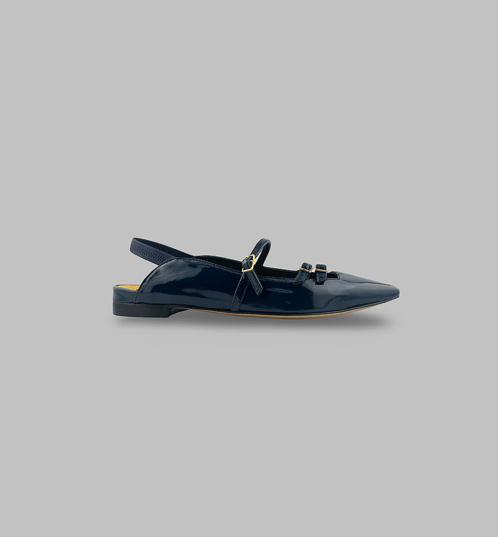 Ballerine Mara Bini donna U314 blu U314S FIBBIE.B MARA BINI