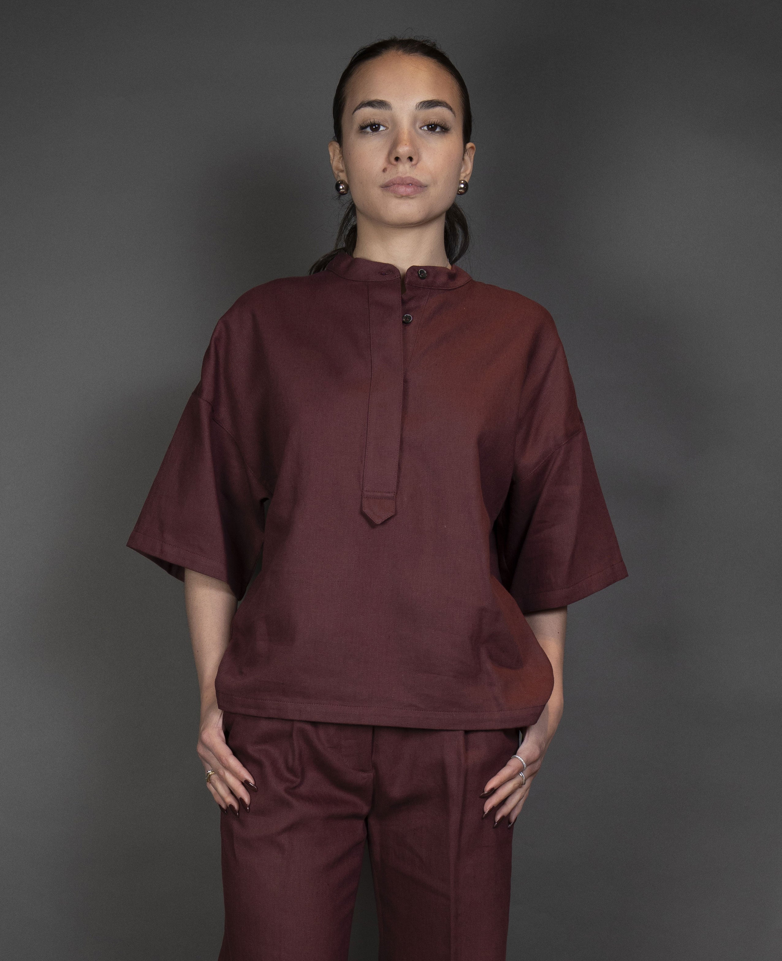Blusa Nine in the Morning Donna Angela burgundy GL33 ANGELA.B NINE INTHE MORNING