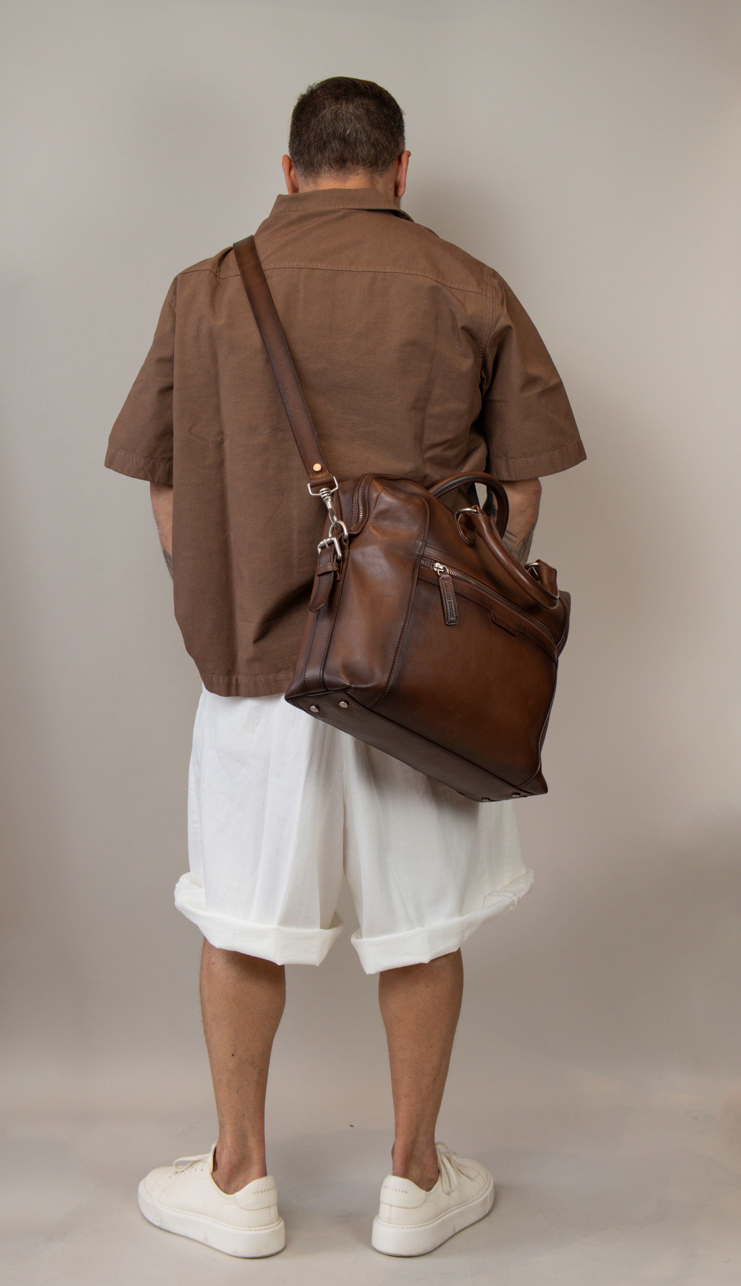 Borsa Officine Creative uomo Jules testa di moro JULES/003 BRUNO OFFICINE CREATIVE