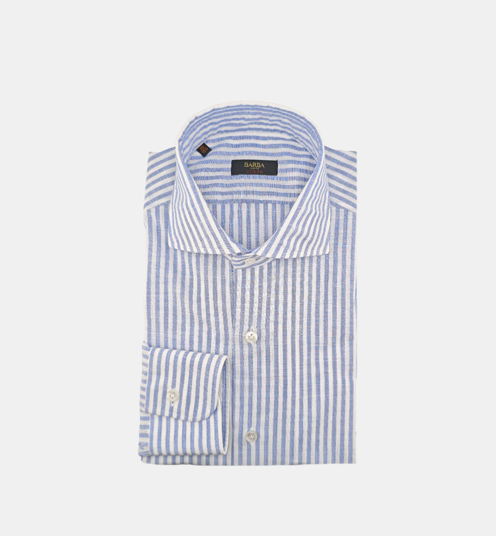 Camicia Barba uomo K1U13 0154029 bianca azzurra K1U13 0154029 2 BARBA