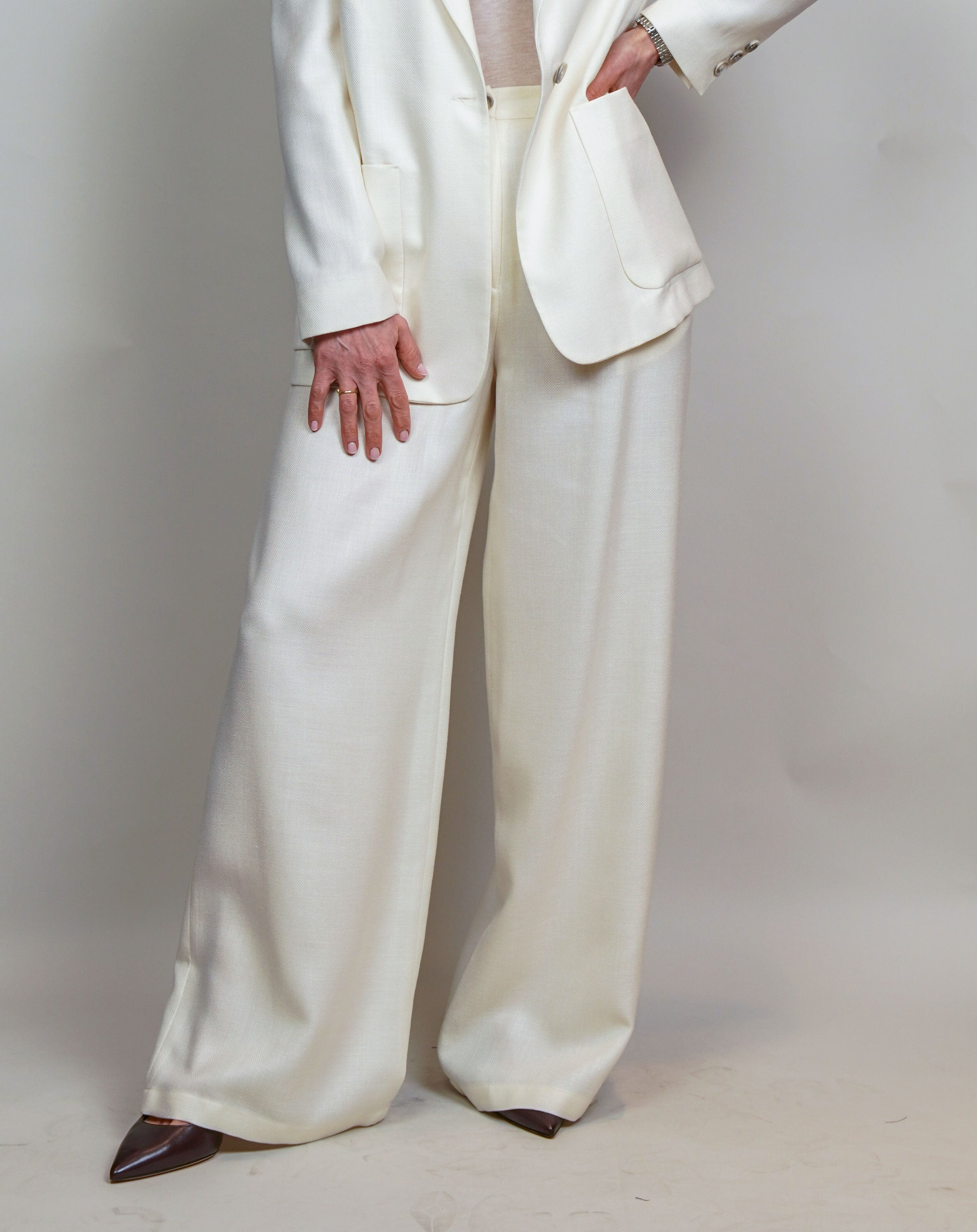 Pantalone Barba donna Pants bianco PANTS 55100 BARBA