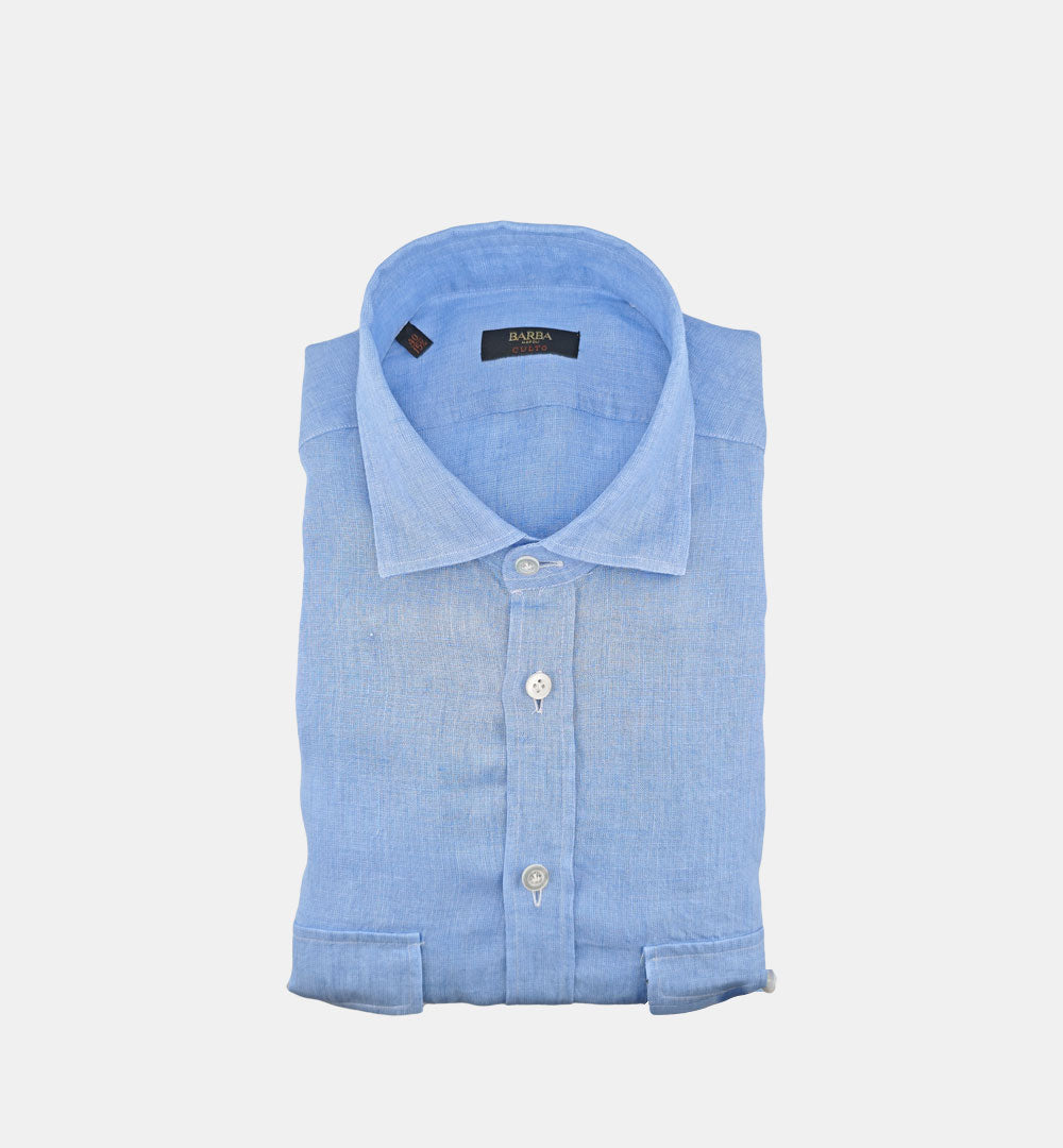 Camicia Barba uomo PIU12 0154112 azzurra PIU12 0154112 2 BARBA
