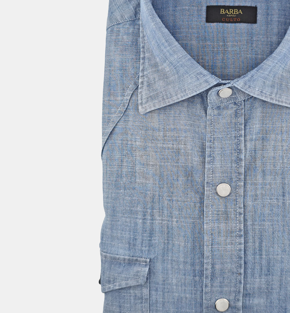 Camicia Barba uomo WSU10 2054262 denim WSU10 2054262 1 BARBA