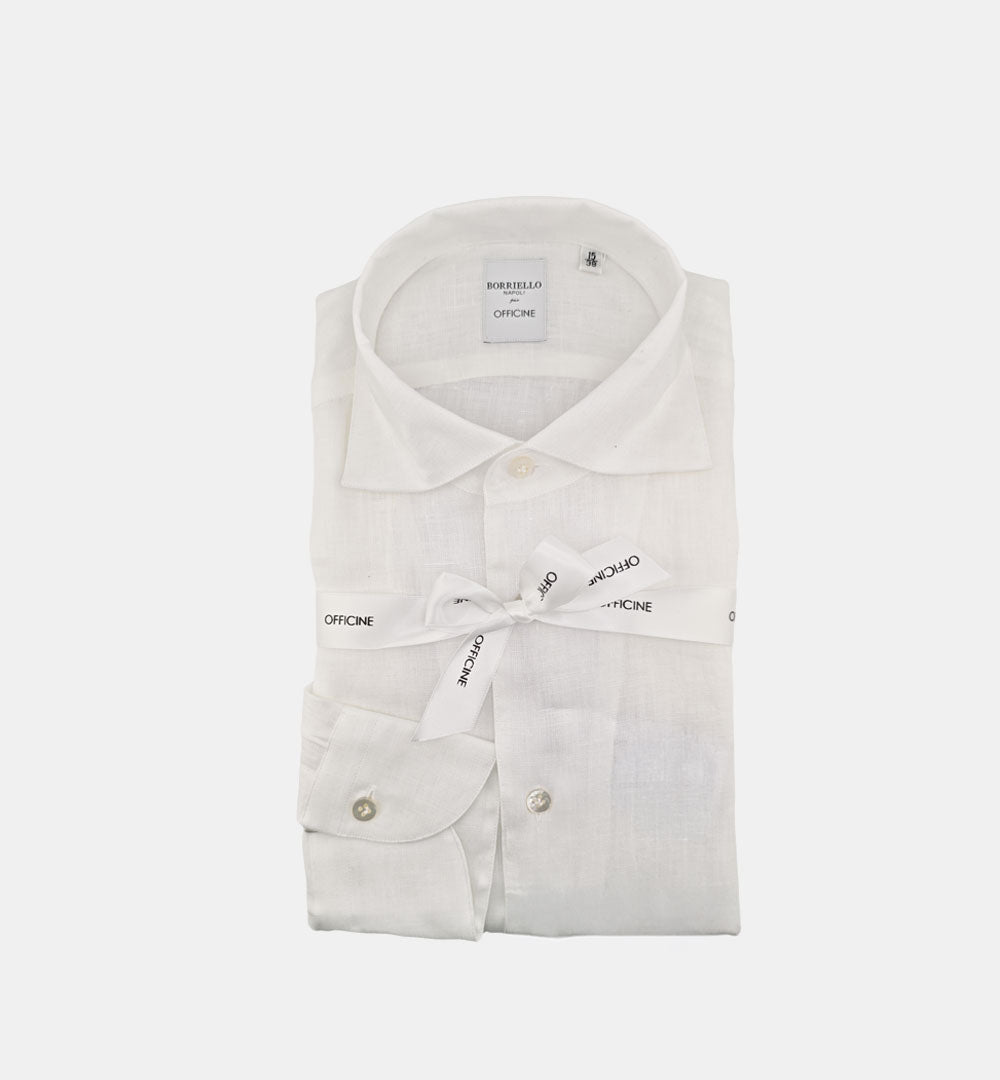 Camicia Borriello uomo 20053 bianca <BR/> 20053 1 BORRIELLO