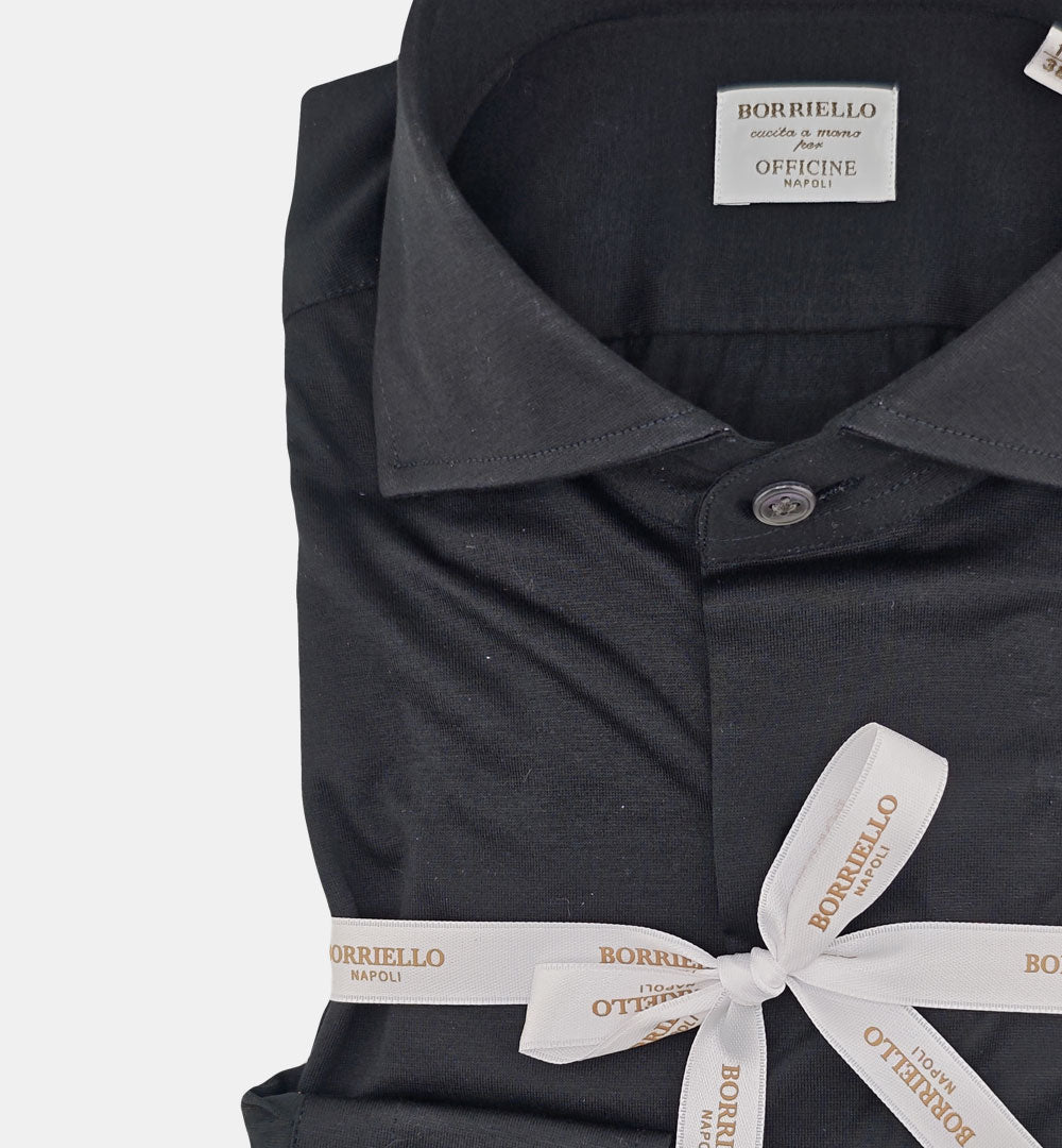 Camicia Borriello uomo 22010 nera 22010 10 BORRIELLO