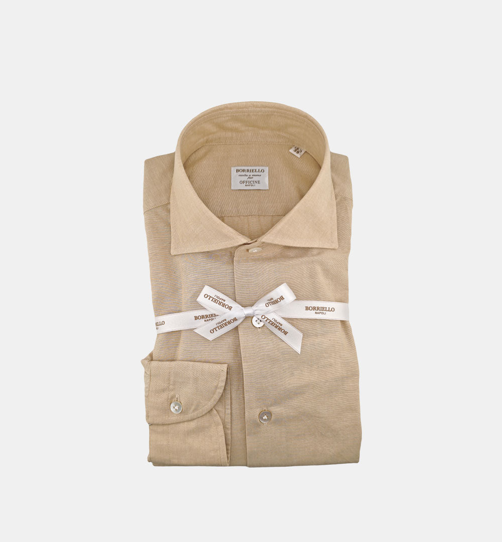 Camicia Borriello uomo 22038 beige marilena 22038 1 BORRIELLO