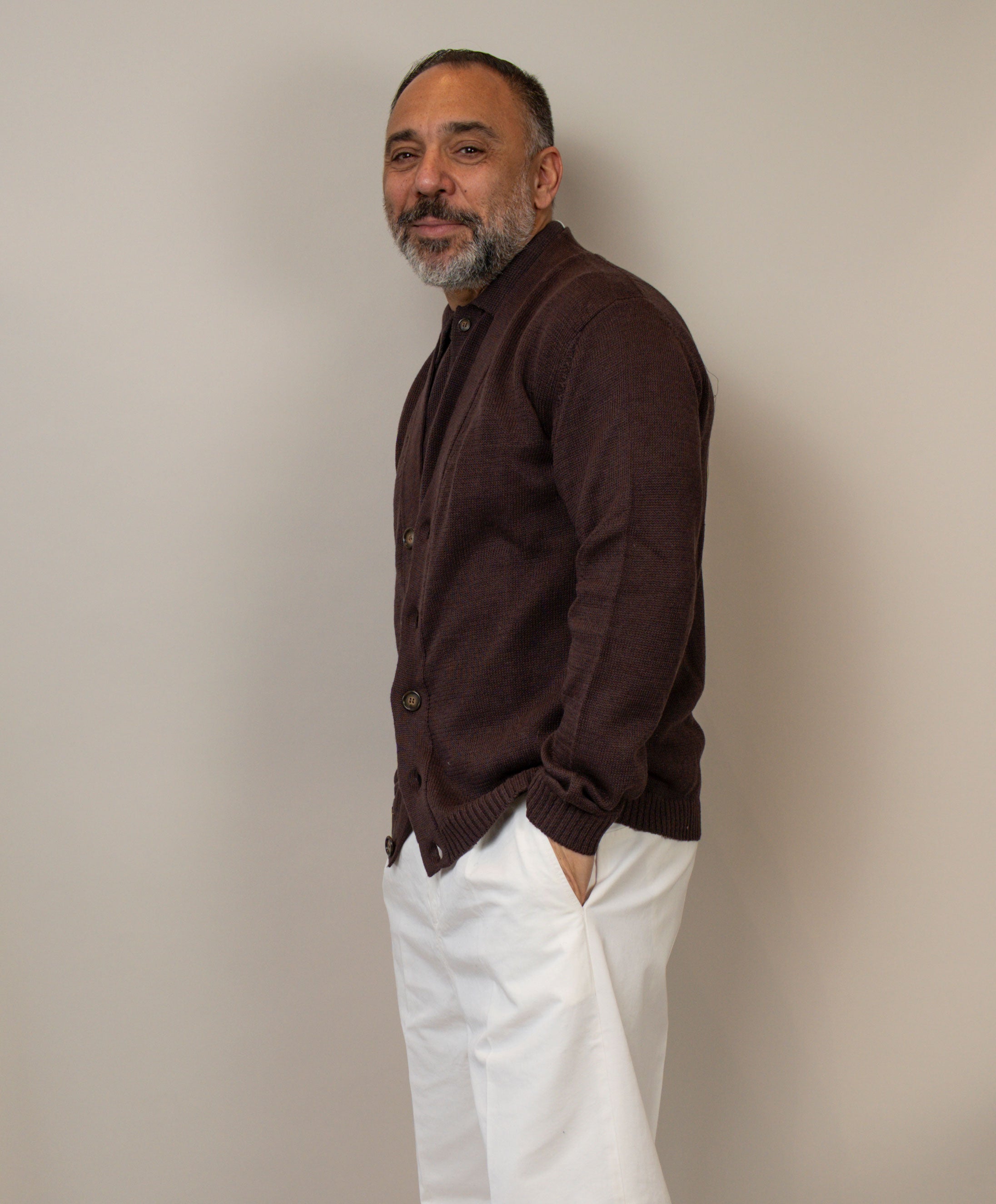 Cardigan Daniele Fiesoli uomo 3080 testa di moro CARDIGAN 3080 033 DANIELE FIESOLI