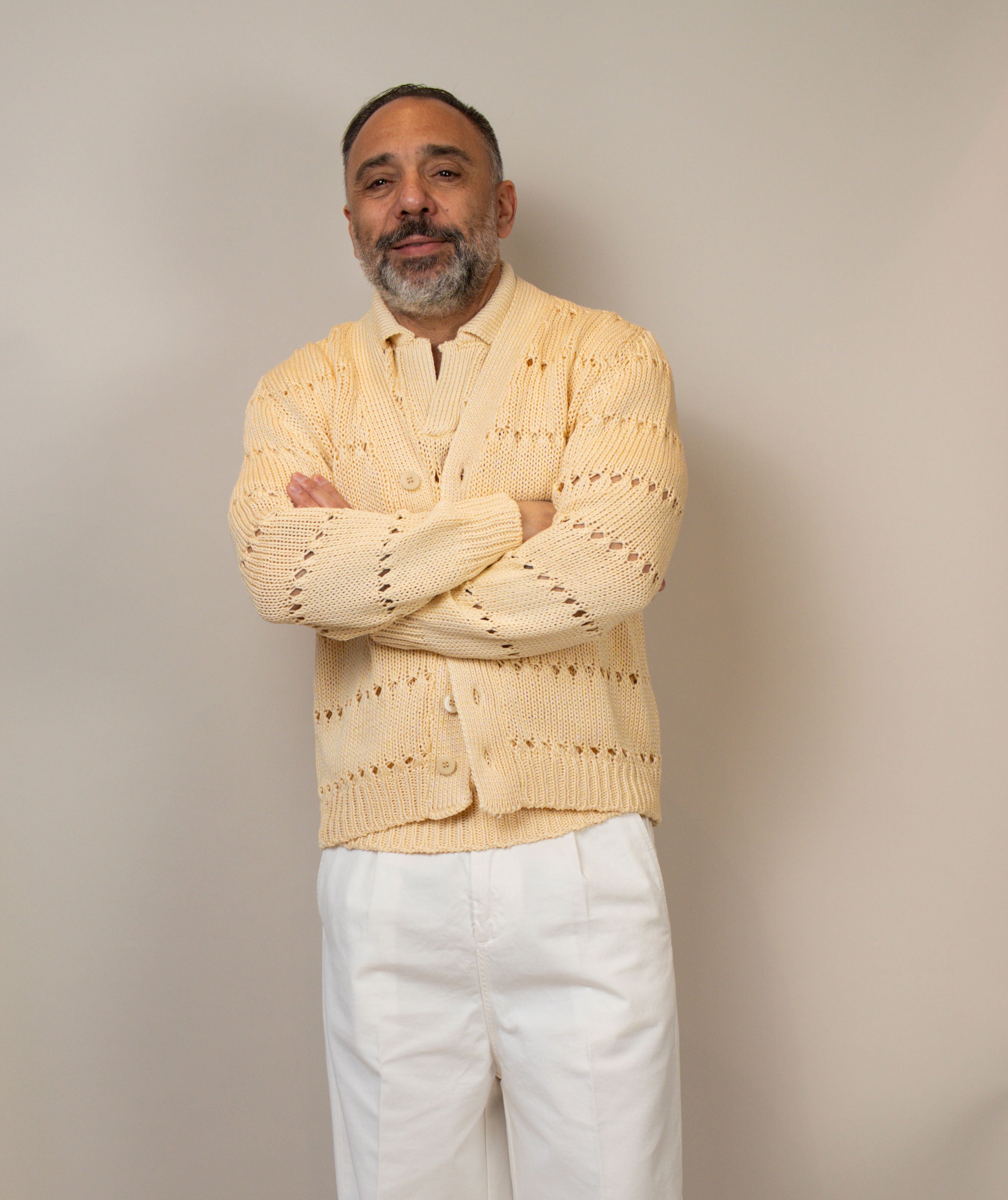 Cardigan Daniele Fiesoli uomo 4070 giallo CARDIGAN 4070 37 DANIELE FIESOLI