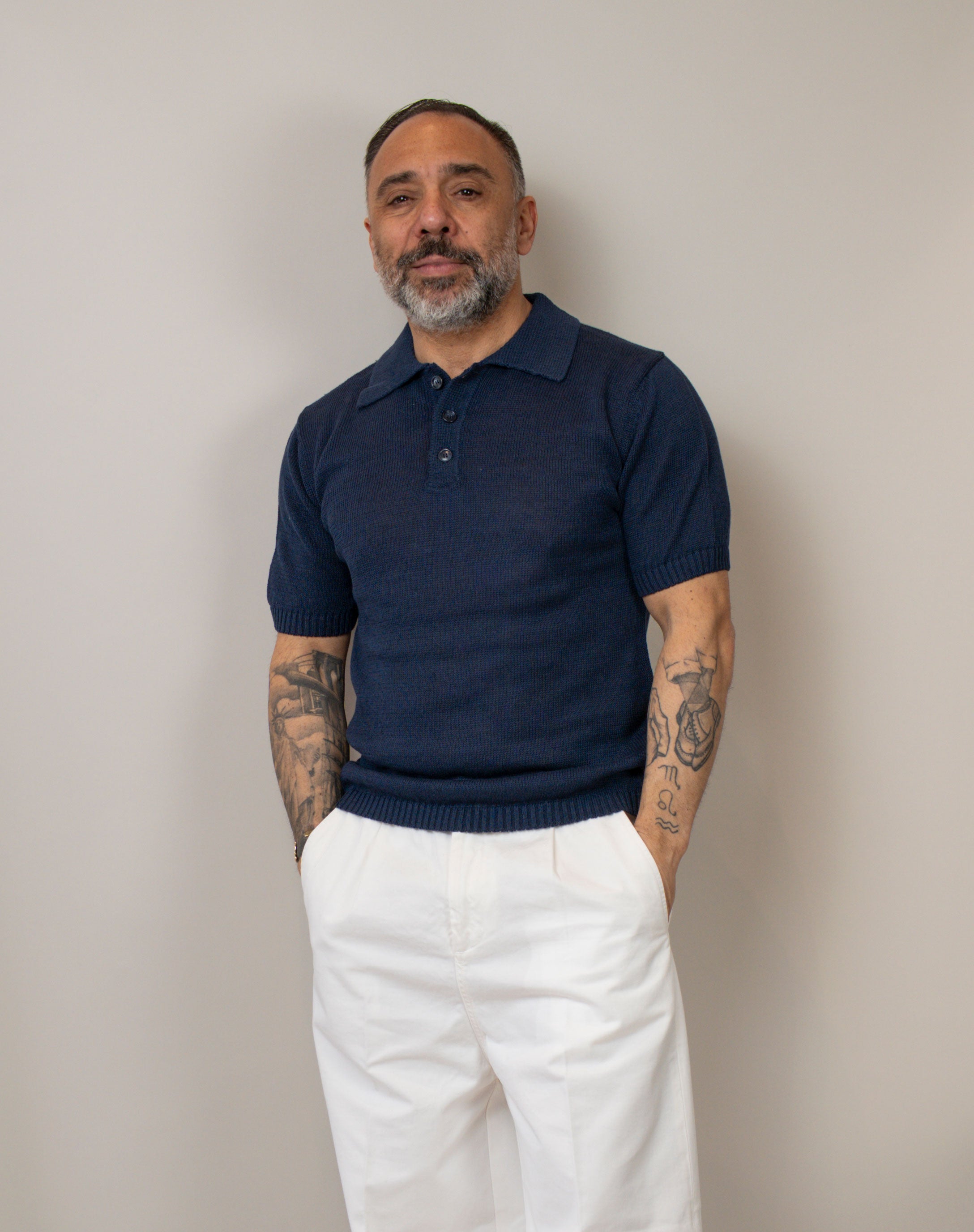 Polo Daniele Fiesoli uomo 3082 blu denim POLO 3082 MC 024 DANIELE FIESOLI