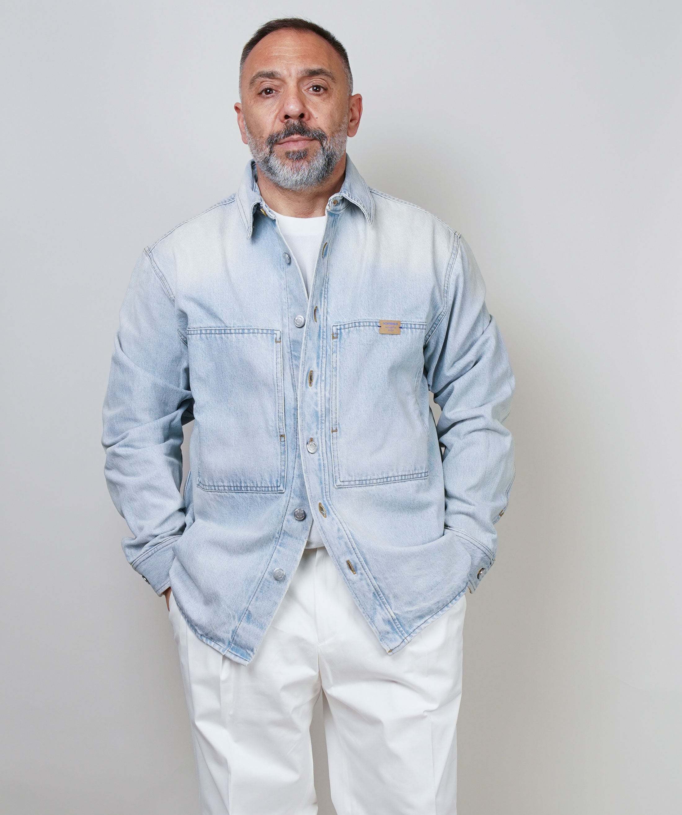 Overshirt Don the fuller uomo Kumiko blu chiaro GIACCA KUMIKO LORB M256018 DON THE FULLER