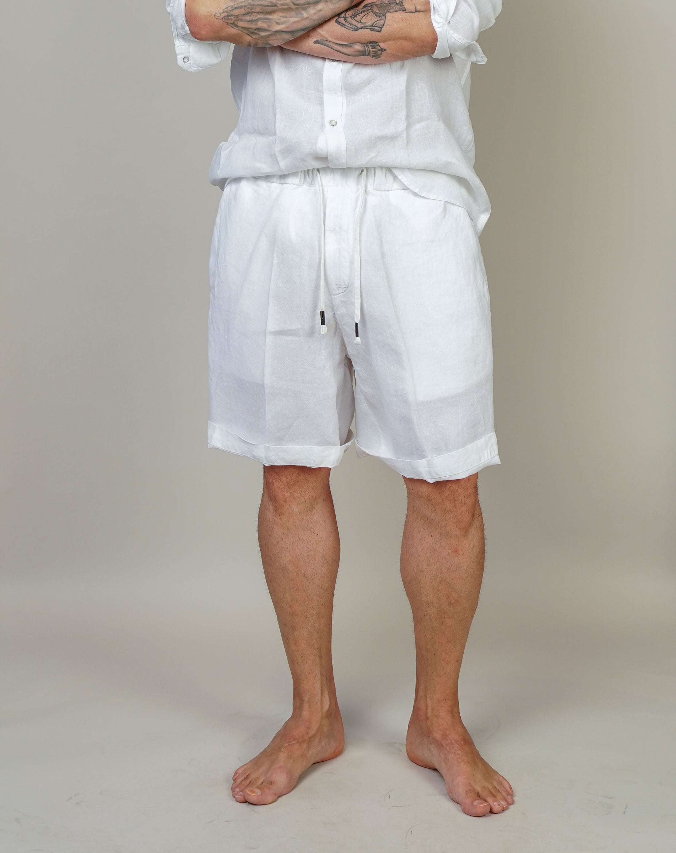 Bermuda Inlinum uomo Pajama bianco PAJAMA CORTO CIL20 BIANCO INLINUM