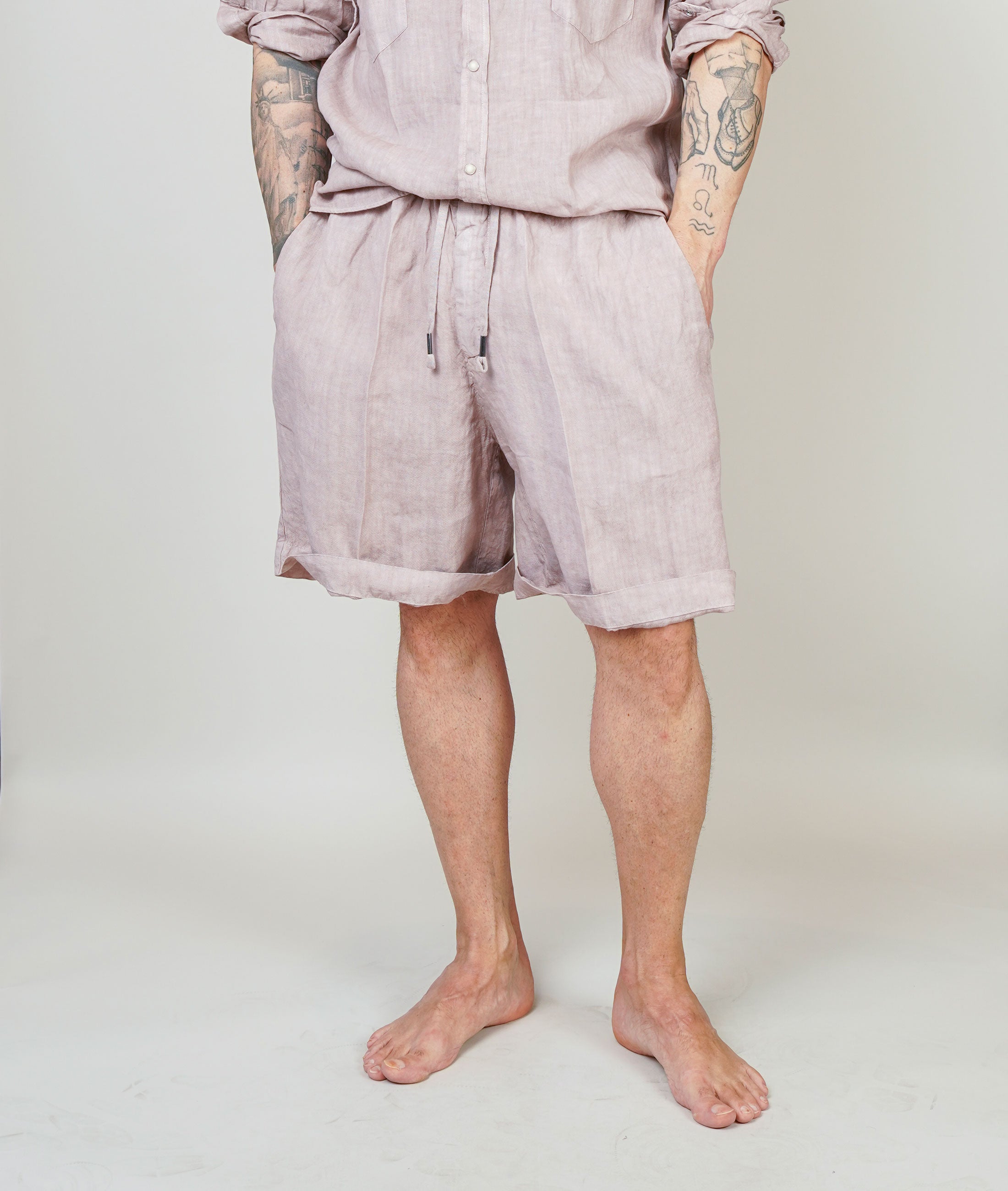 Bermuda Inlinum uomo Pajama old rose PAJAMA CORTO CIL20 OLD ROSE INLINUM