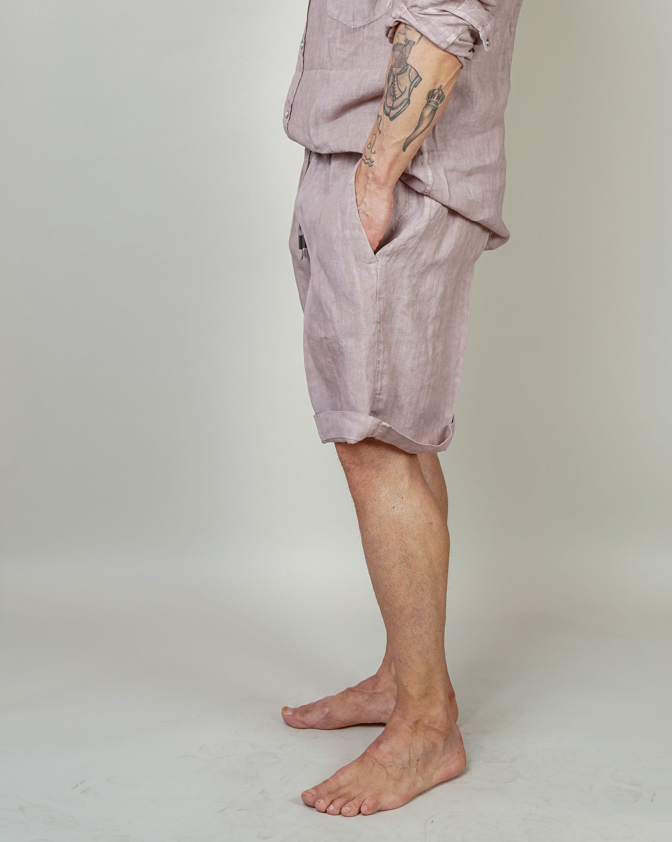 Bermuda Inlinum uomo Pajama old rose PAJAMA CORTO CIL20 OLD ROSE INLINUM