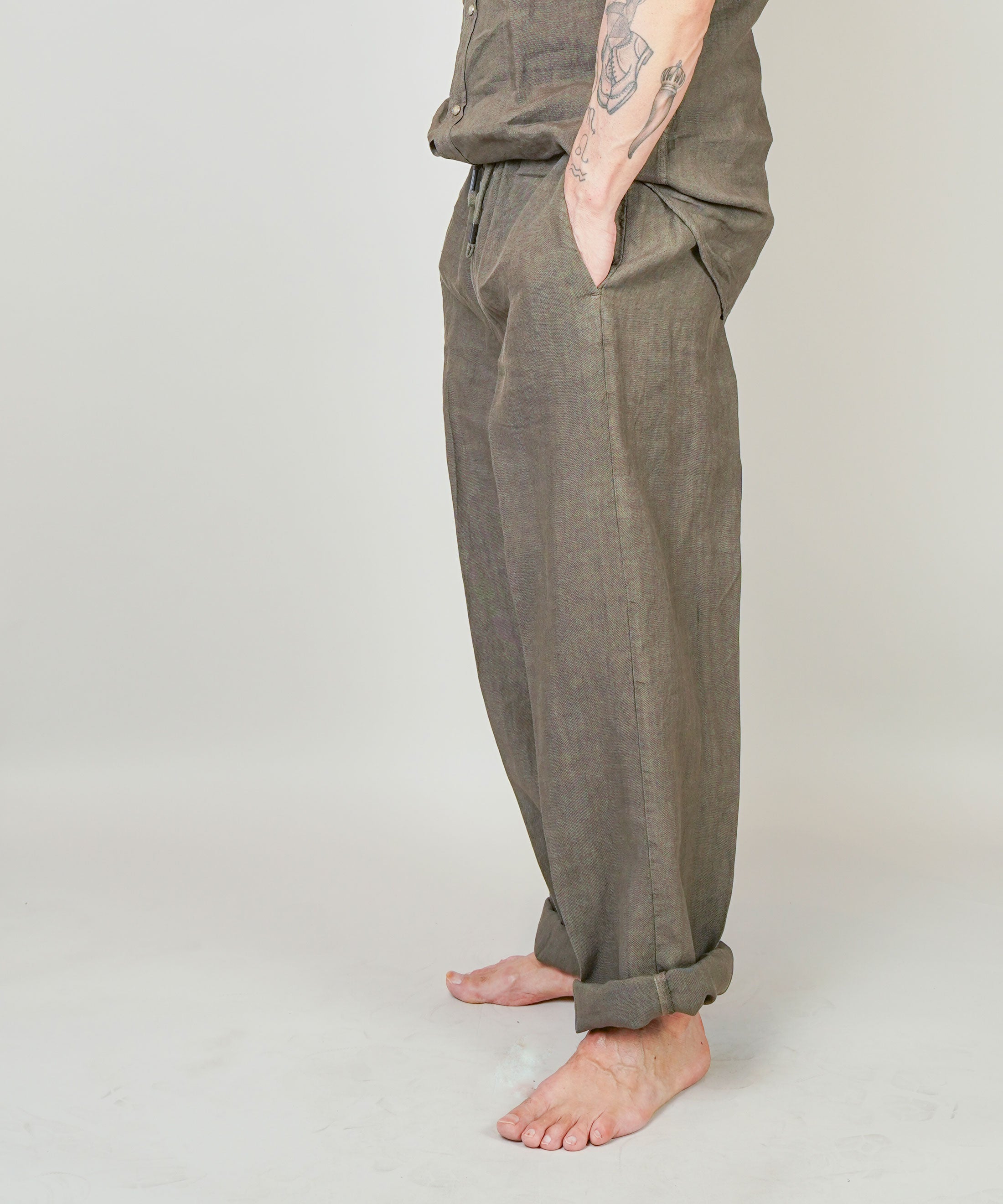 Pantalone Inlinum uomo Pajama verde militare PAJAMA TROPEA PANTS MILITARE INLINUM