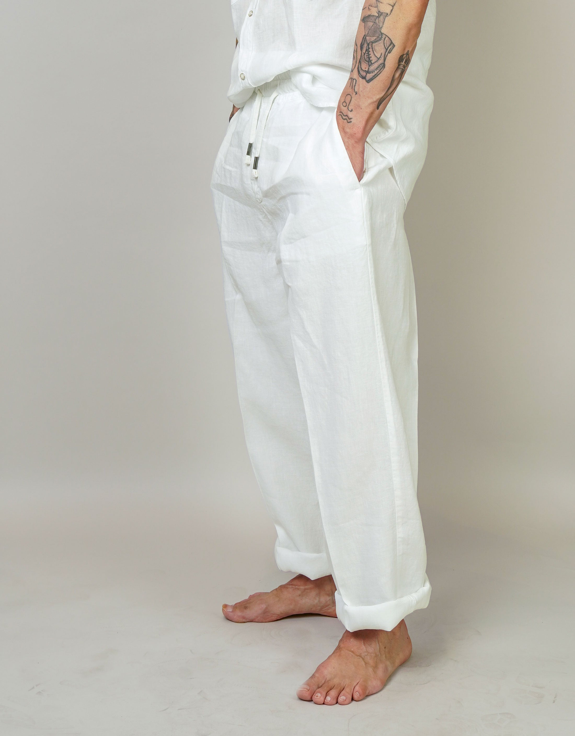 Pantalone Inlinum uomo Pajama off white PAJAMA TROPEA PANTS OFF WHITE INLINUM