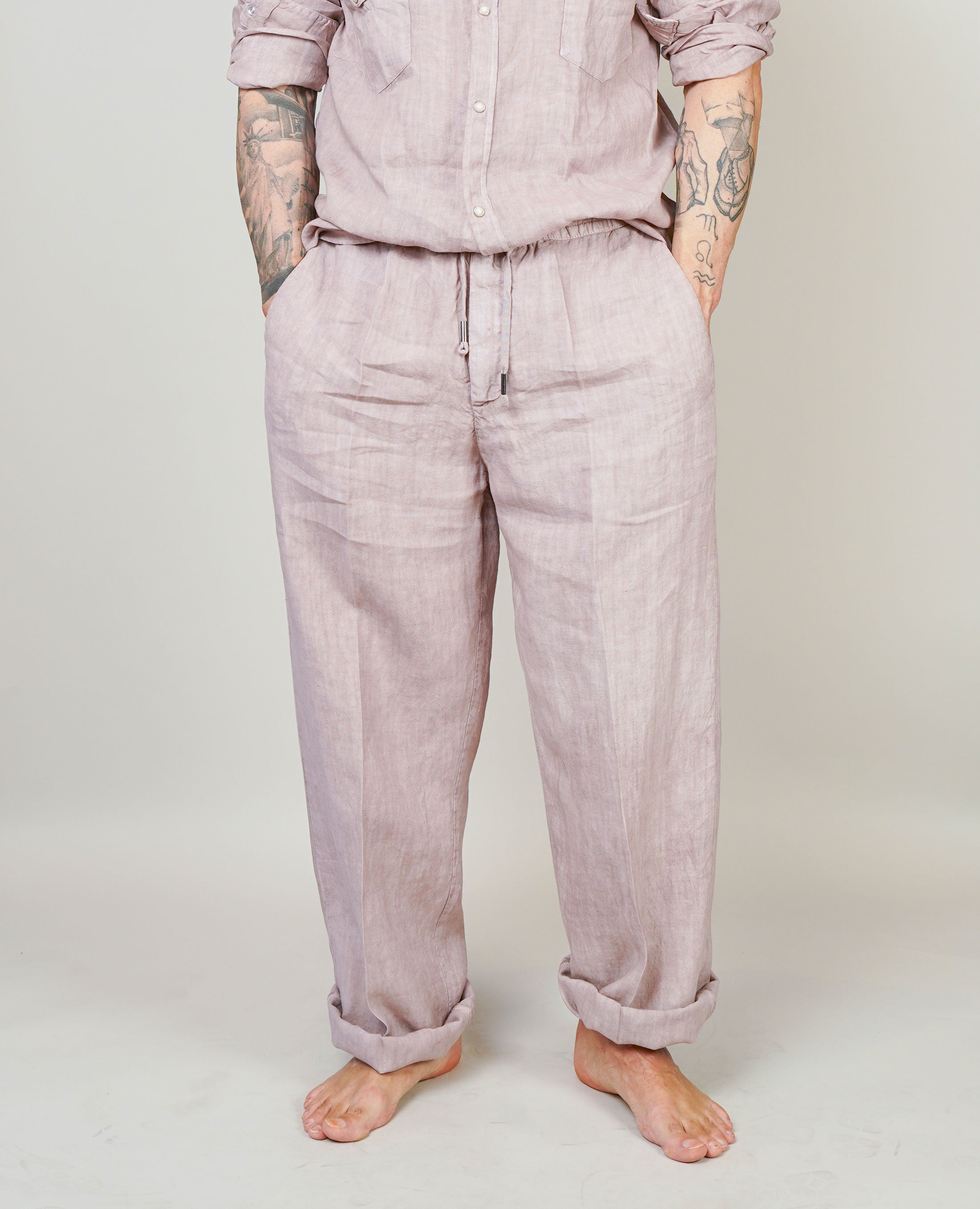Pantalone Inlinum uomo Pajama old rose PAJAMA TROPEA PANTS OLD ROSE INLINUM
