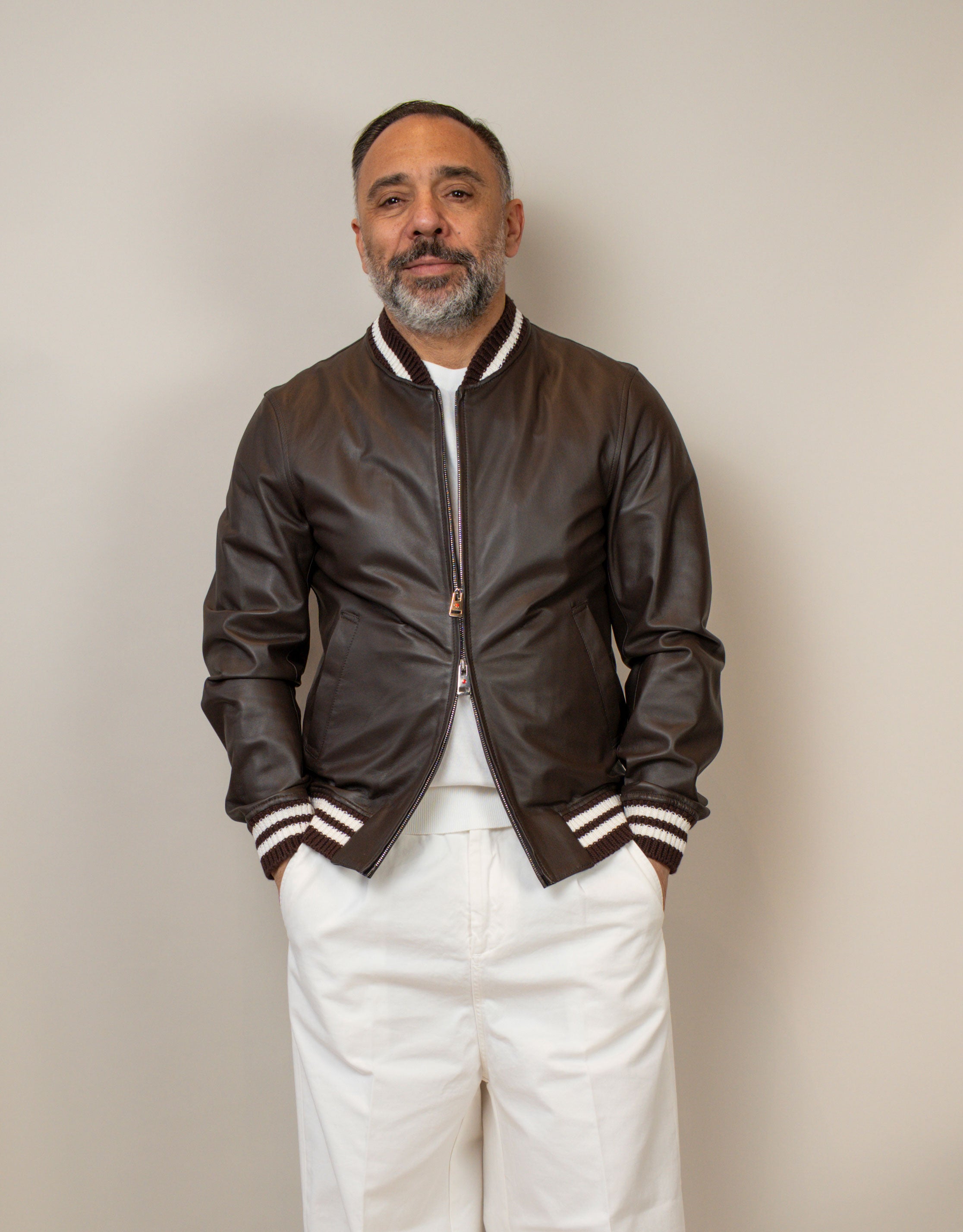 Giubbino Kired uomo Juan marrone pelle JUAN 835051 4004 KIRED