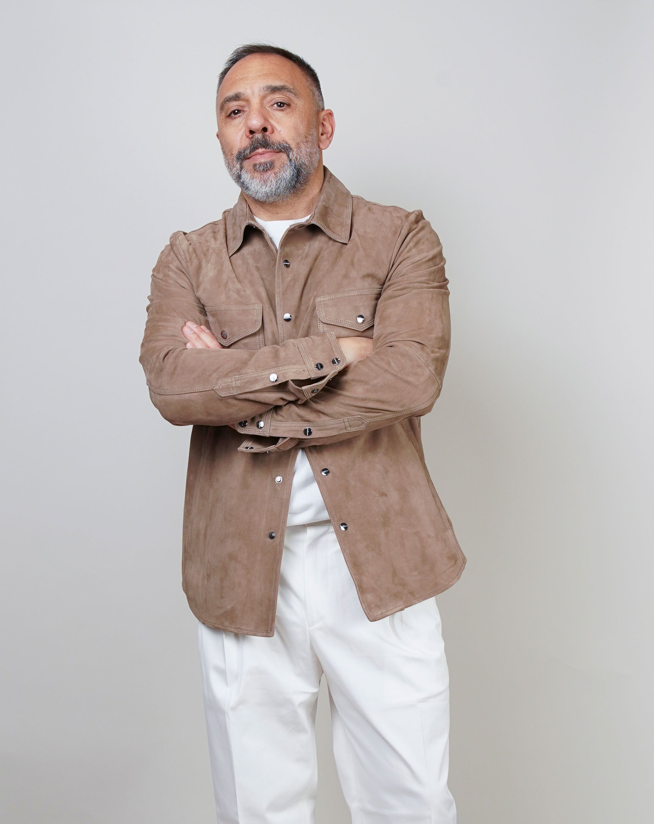 Overshirt Mabrum uomo Iago tortora CAMICIA IAGO S 937624 026 MABRUM