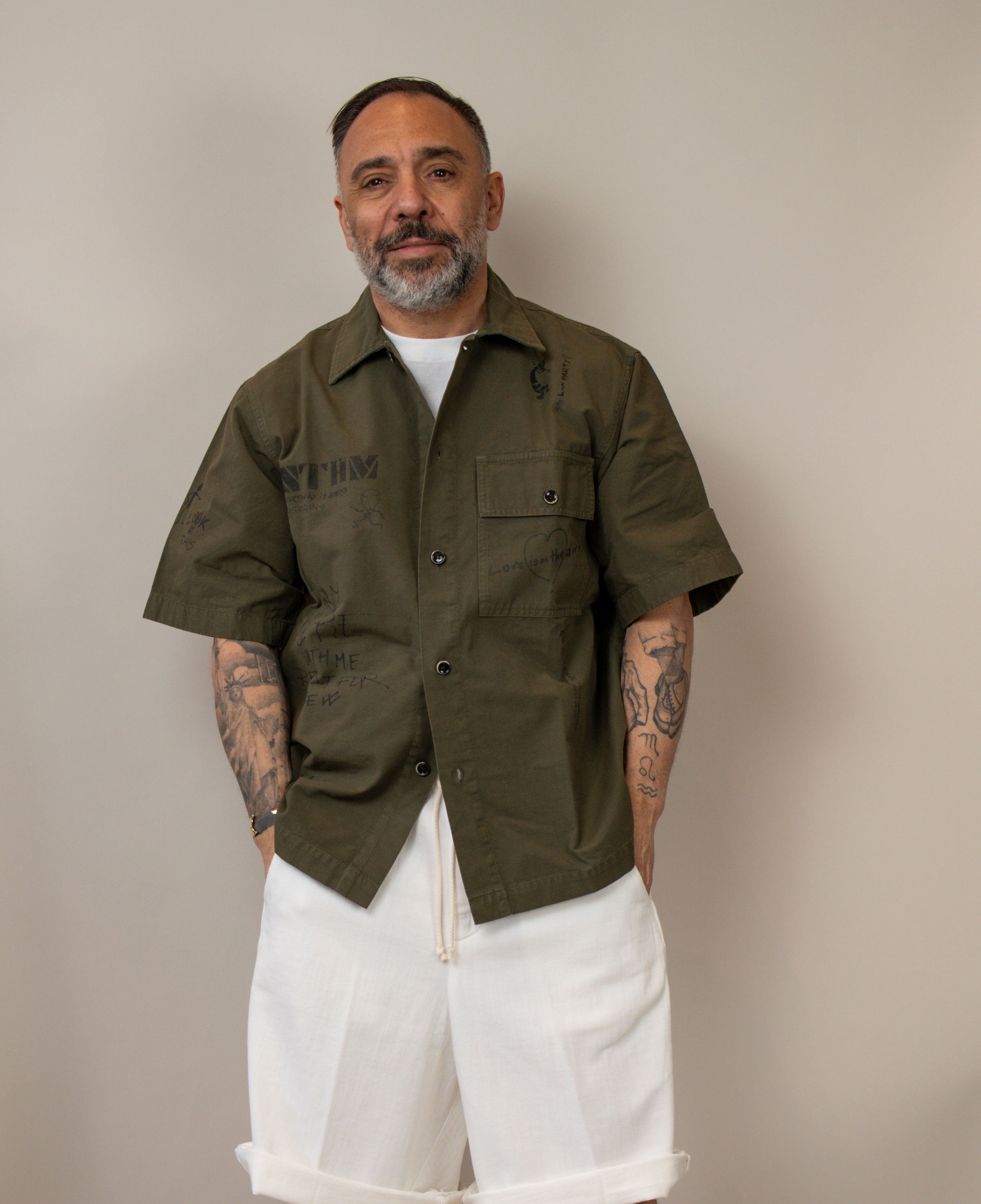 Camicia Nine in the morning uomo Max oliva MAX STAMPA OLIVA NINE INTHE MORNING