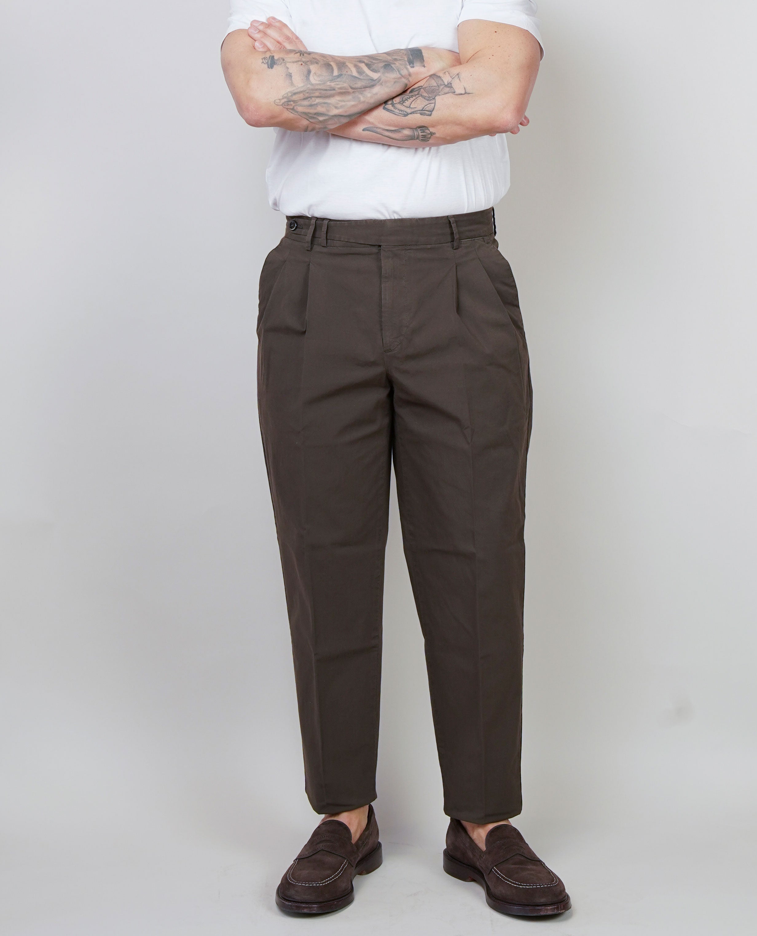 Pantalone PT Torino uomo Carrot testa di moro CARROT FIT NK30 Y177 PT TORINO
