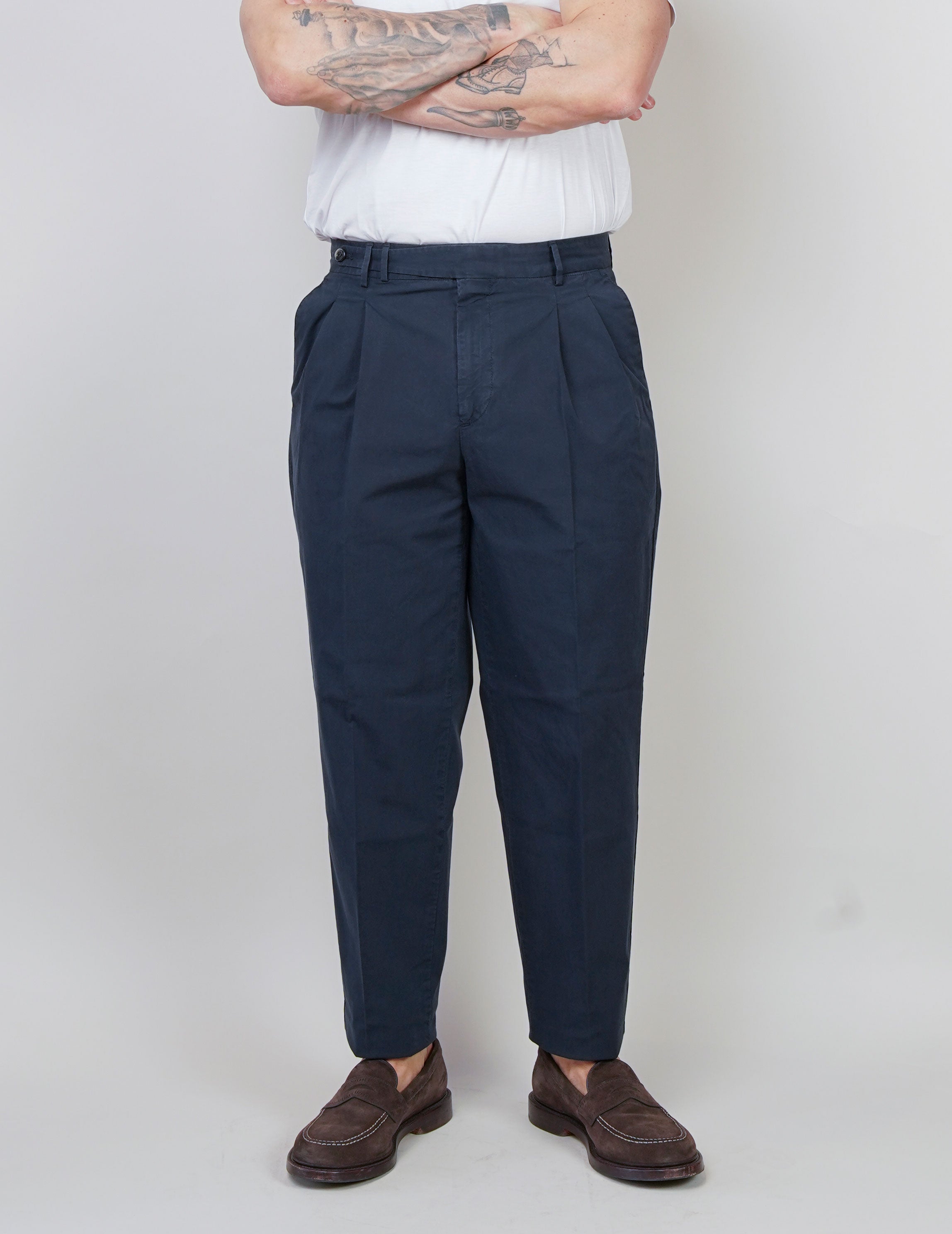 Pantalone PT Torino uomo Carrot blu CARROT FIT NK30 Y372 PT TORINO