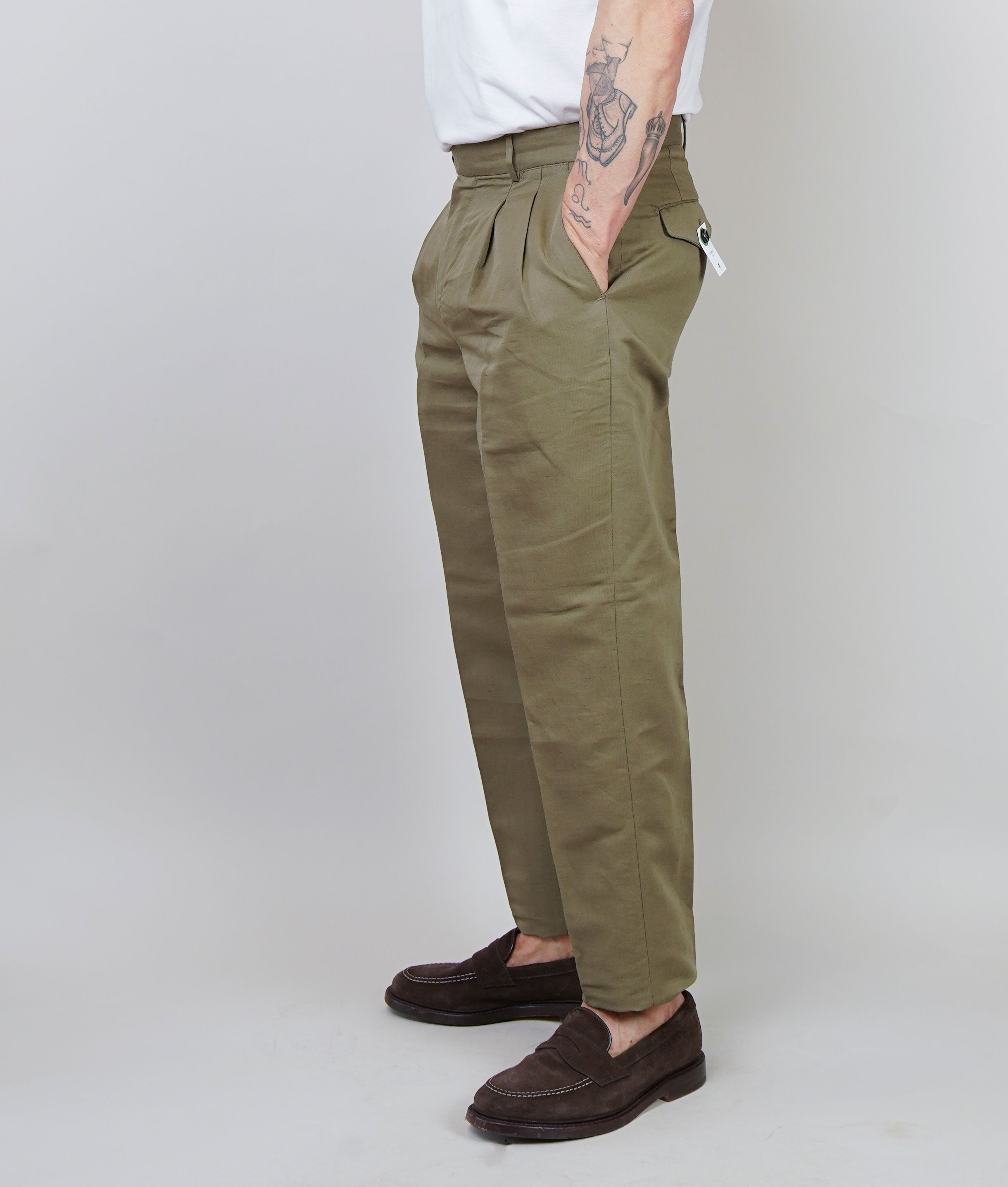 Pantalone PT Torino uomo Carrot verde CARROT FIT PU38 0445 PT TORINO