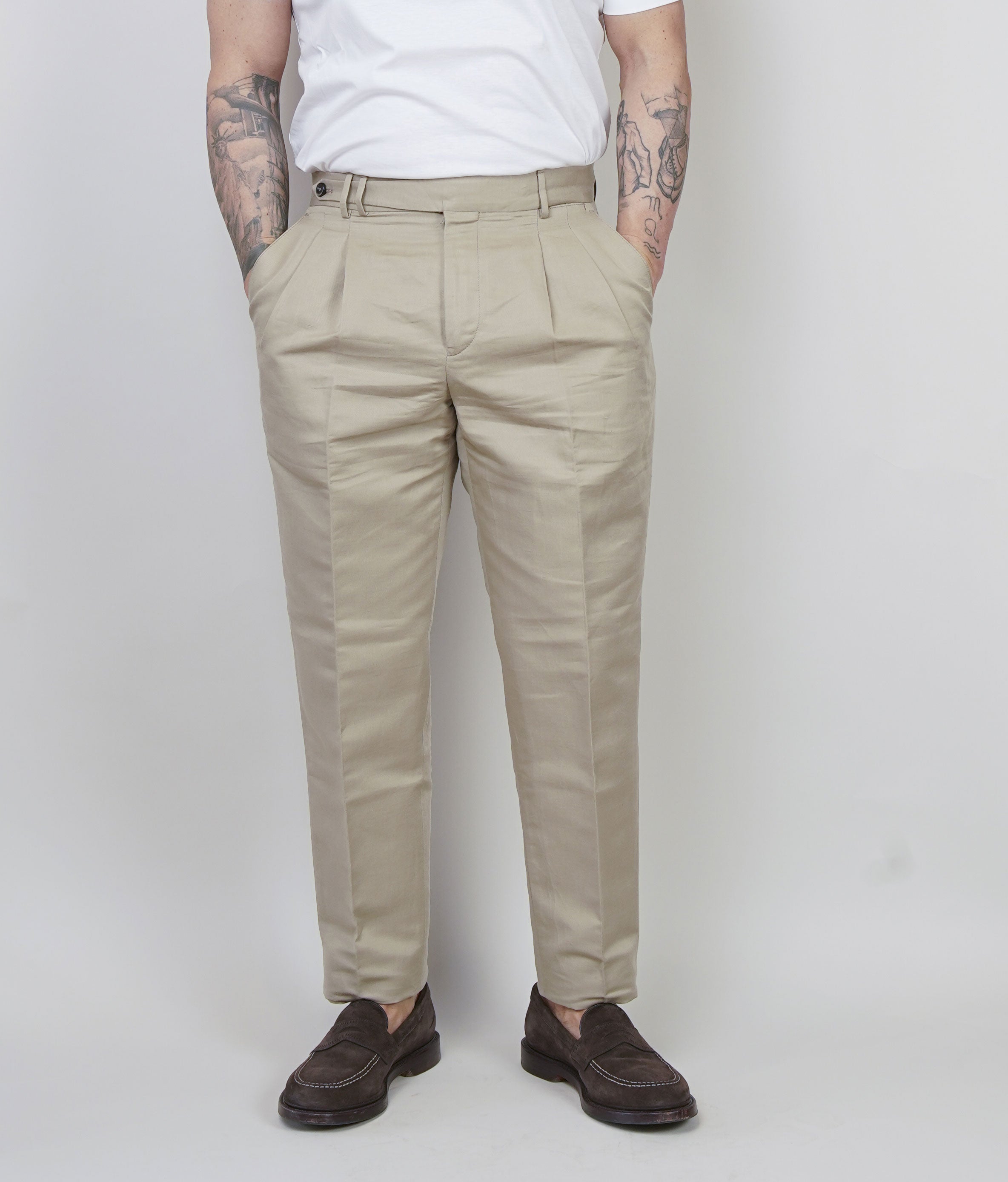 Pantalone PT Torino uomo Carrot beige CARROT FIT PU38 060 PT TORINO
