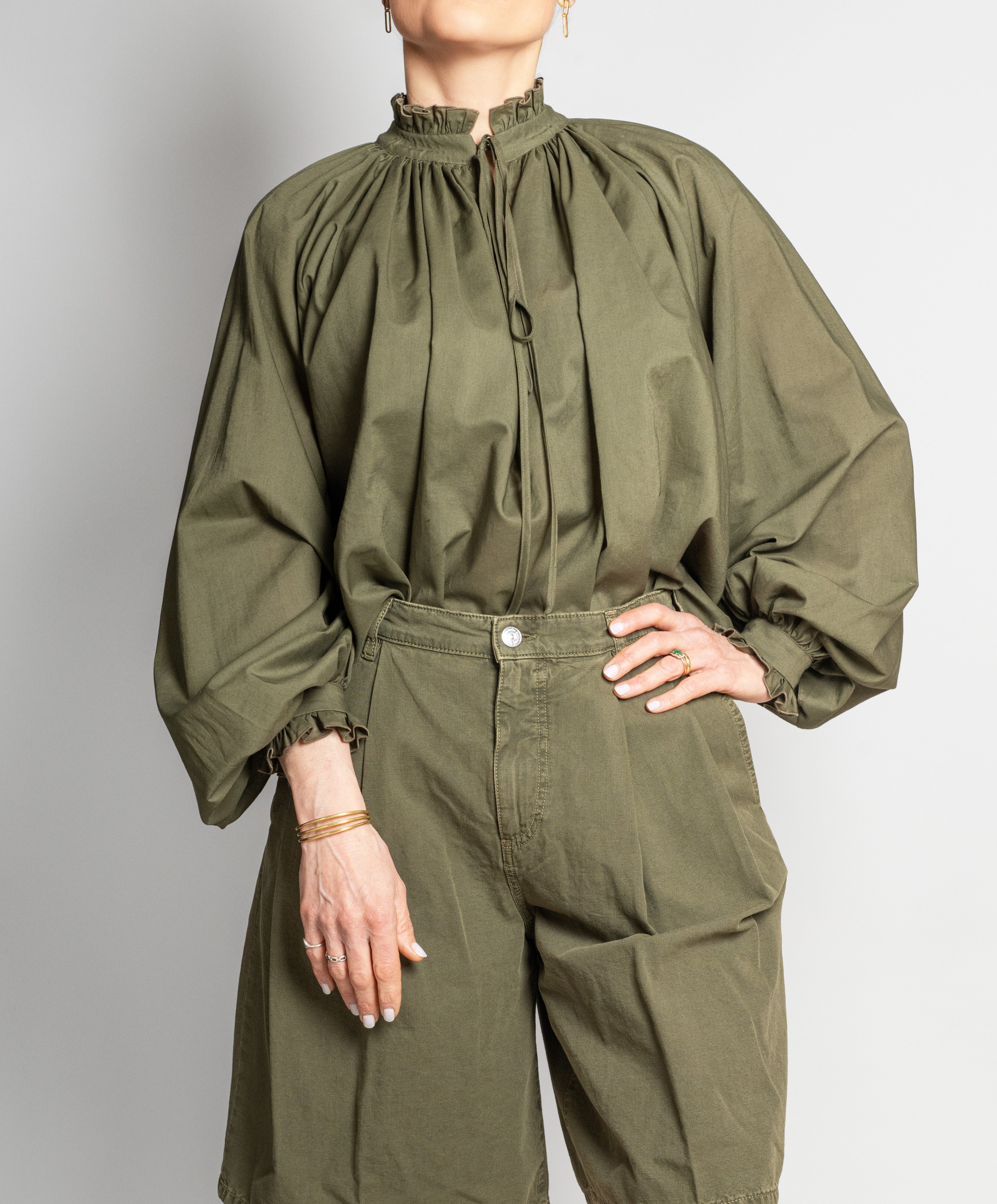 Camicia Pt Torino donna Claudia verde oliva<BR/> CLAUDIA 02DX 0445 PT TORINO