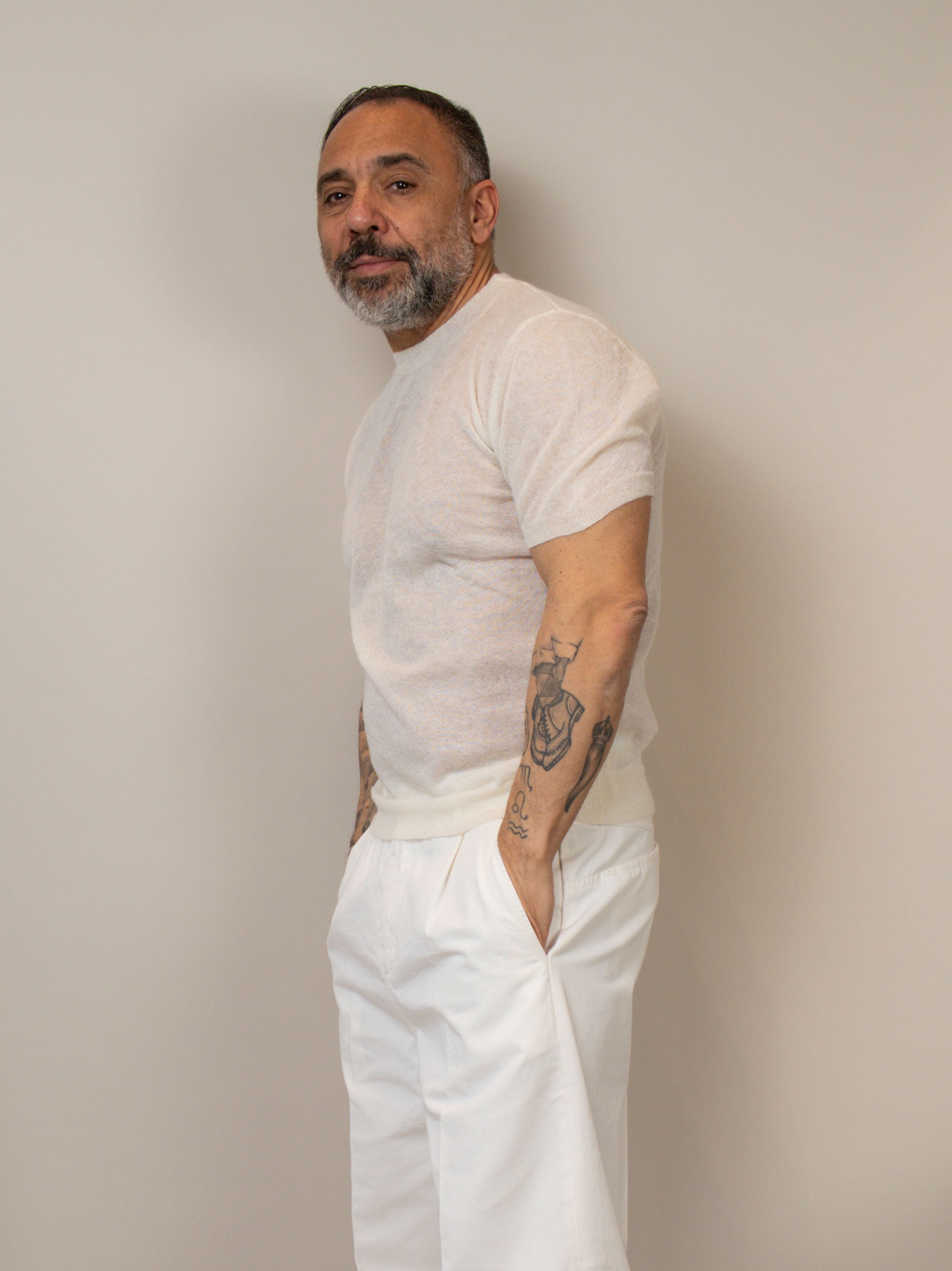 T-shirt Scaglione uomo 071 latte T-SHIRT 071 101 SCAGLIONE