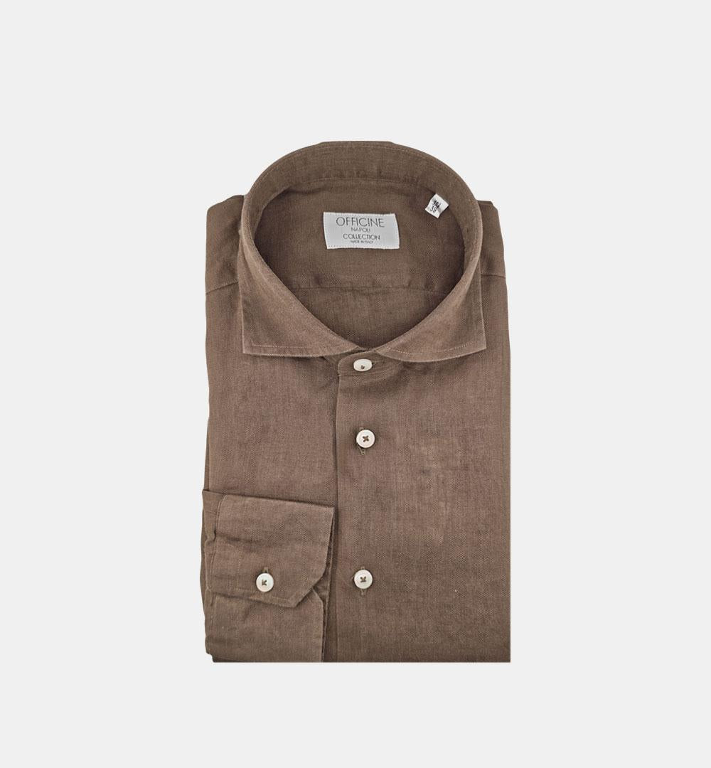 Camicia Officine uomo B0509 marrone CAMICIA B050 9 OFFICINE