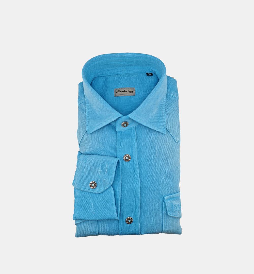 Camicia Sartorio uomo Texas azzurra TEXAS 445918003 SARTORIO