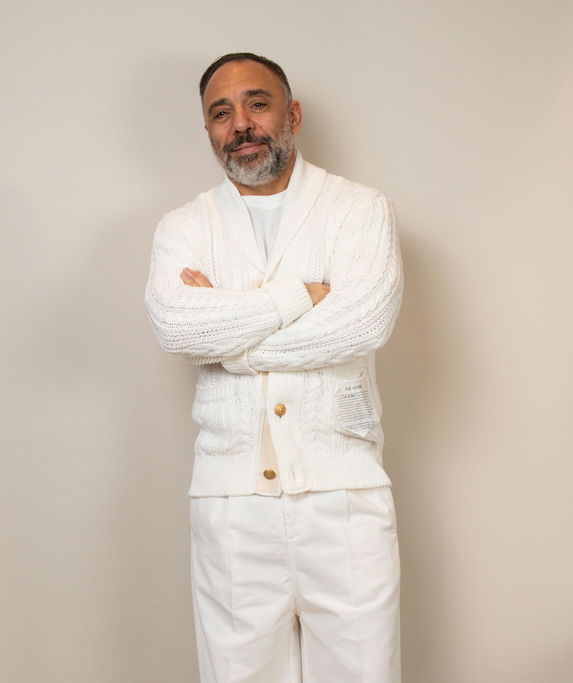 Cardigan Ballantyne uomo B41933C069 bianco B41933C069 10156 WHITE BALLANTYNE