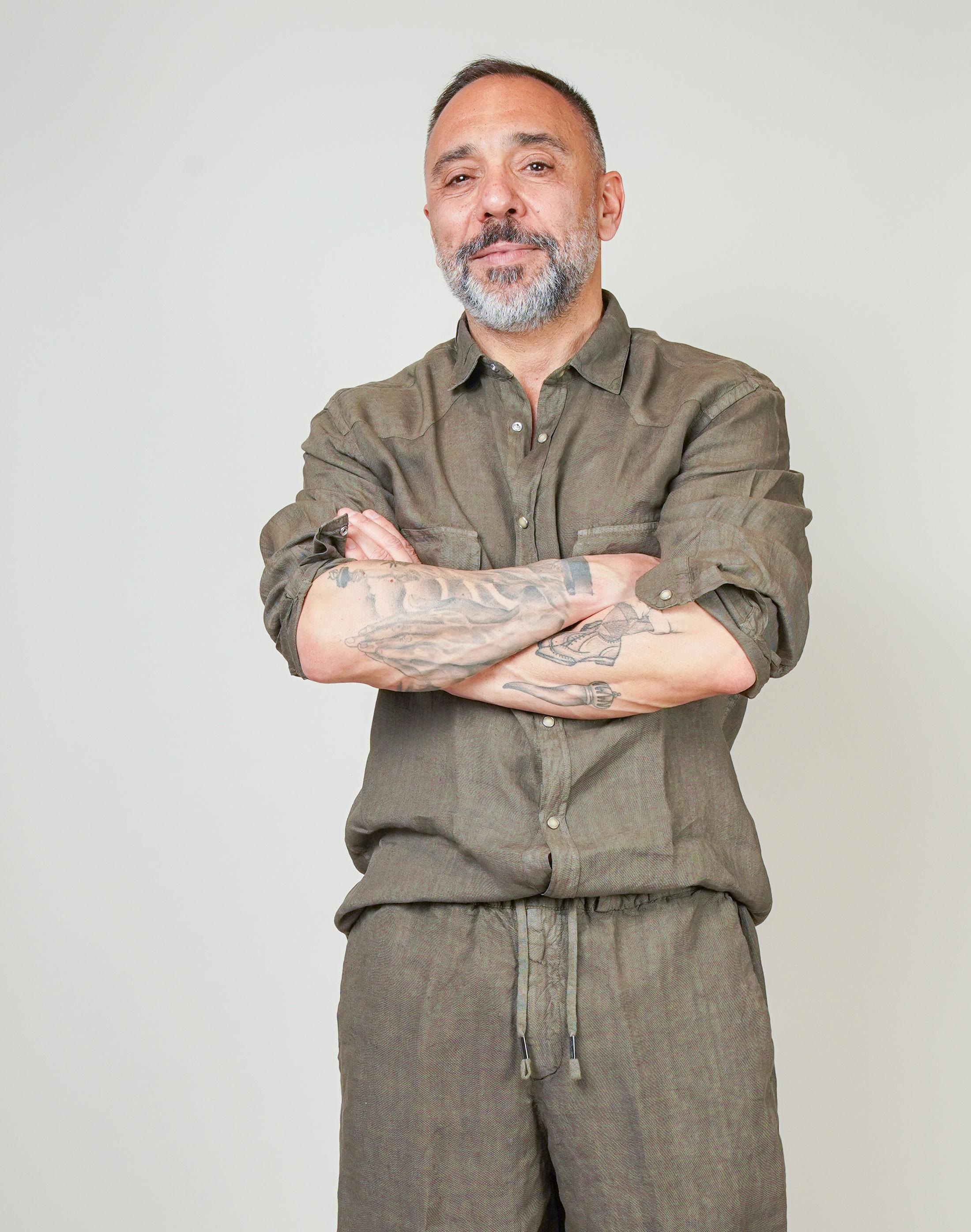 Camicia Inlinum uomo Marck baia militare MARCK BAIA CIL02 MILITARE INLINUM